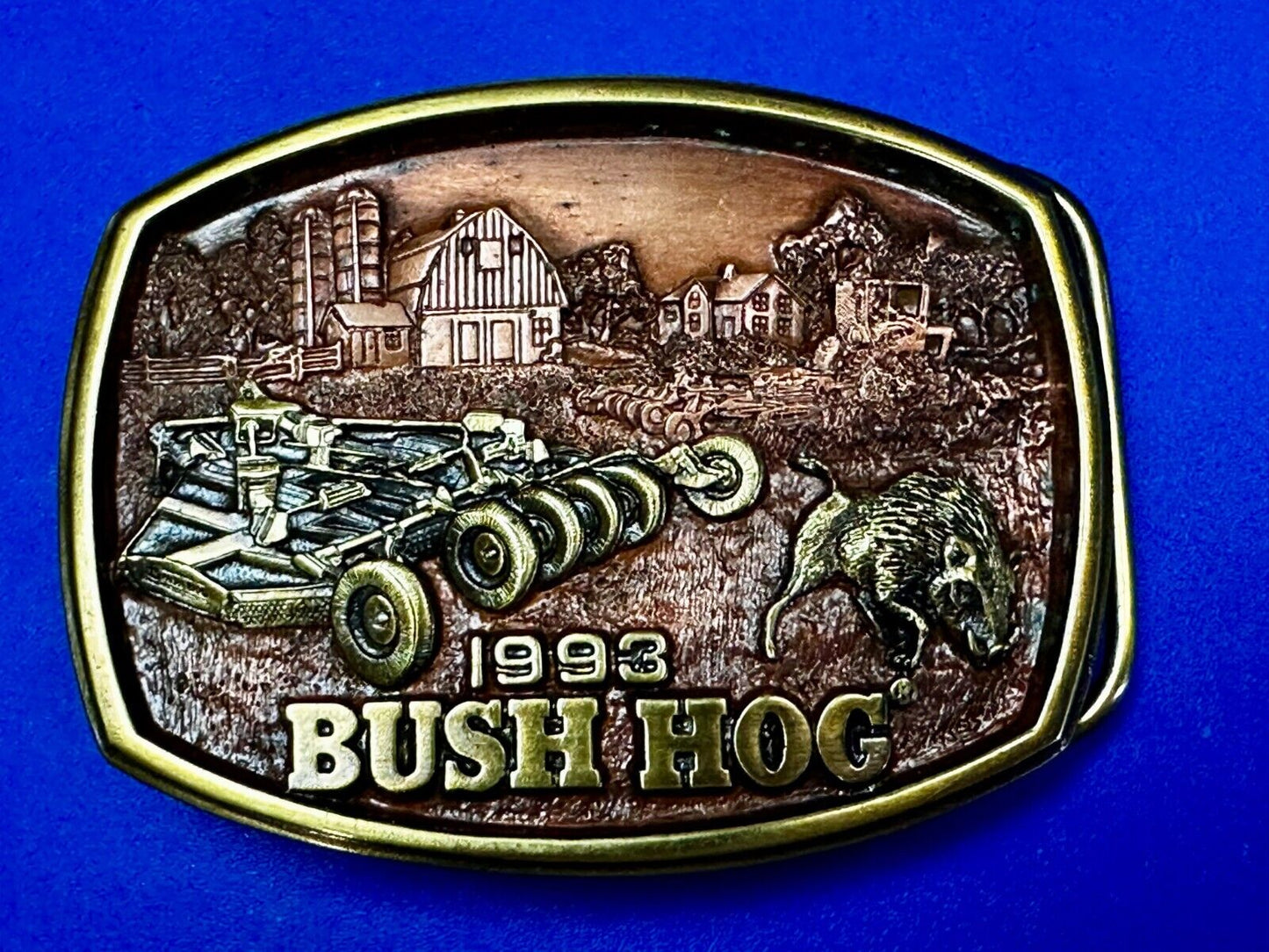 1993 Bush Hog The Legend Agriculture Machine Co. Commemorative Belt Buckle