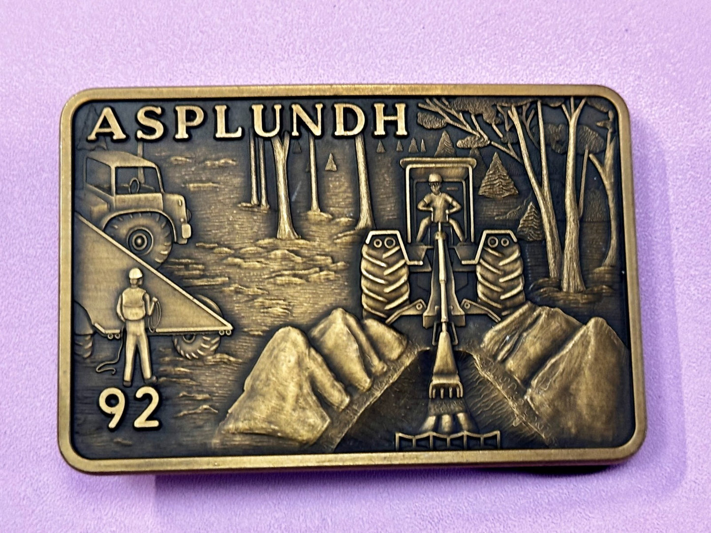 Asplundh Safety Excellence Award 1992 Limited Edition Gold Color Belt Buckle