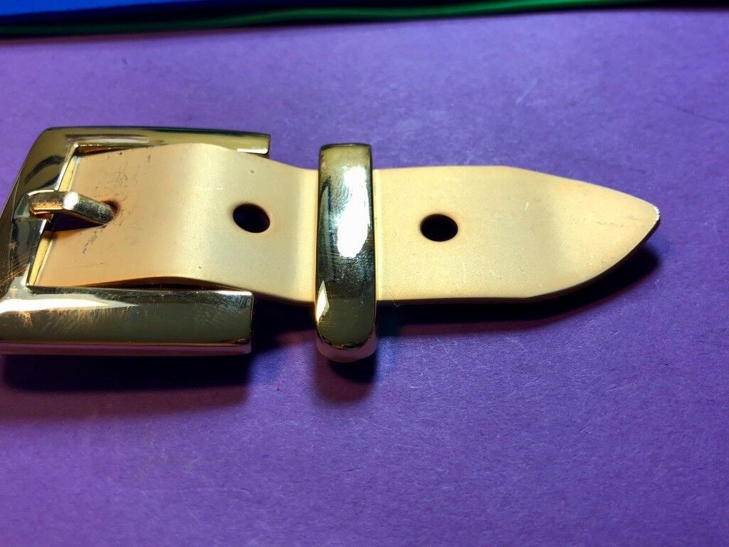 Vintage 2 piece Dress Brass Tone? Belt Buckle