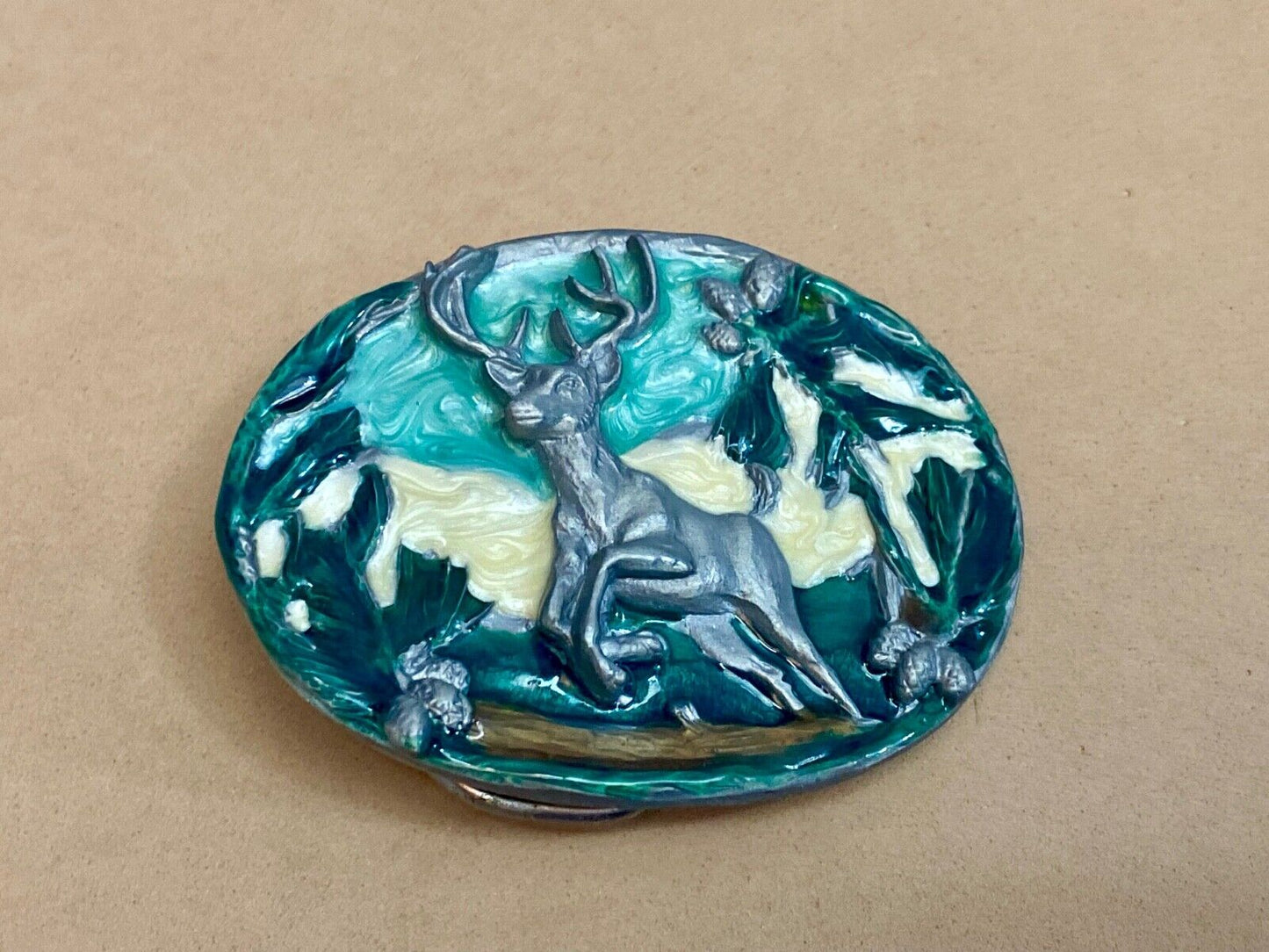 Vintage 1988 Deer Great American Belt Buckle