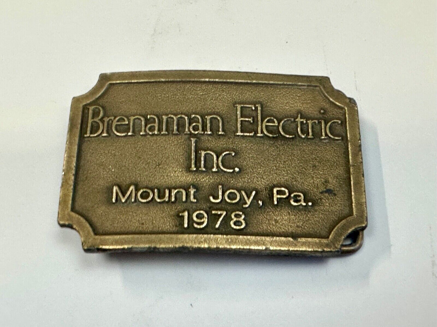 Vintage Brendaman Electric Company Inc - Mount Joy PA Hitline belt buckle