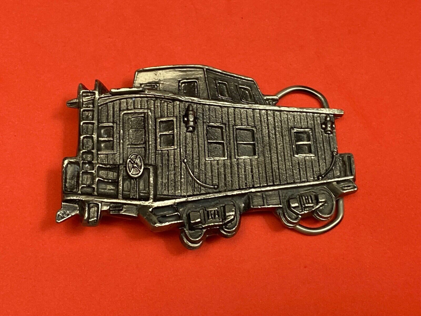 Train Caboose Collectors Belt Buckle Great American Buckle Co 1979 Made USA