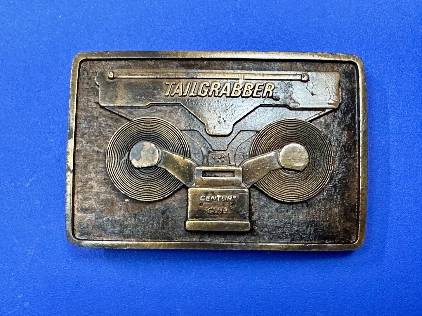 Tailgrabber Century Club Commemorative Vtg. Belt Buckle by Indiana Metal Craft