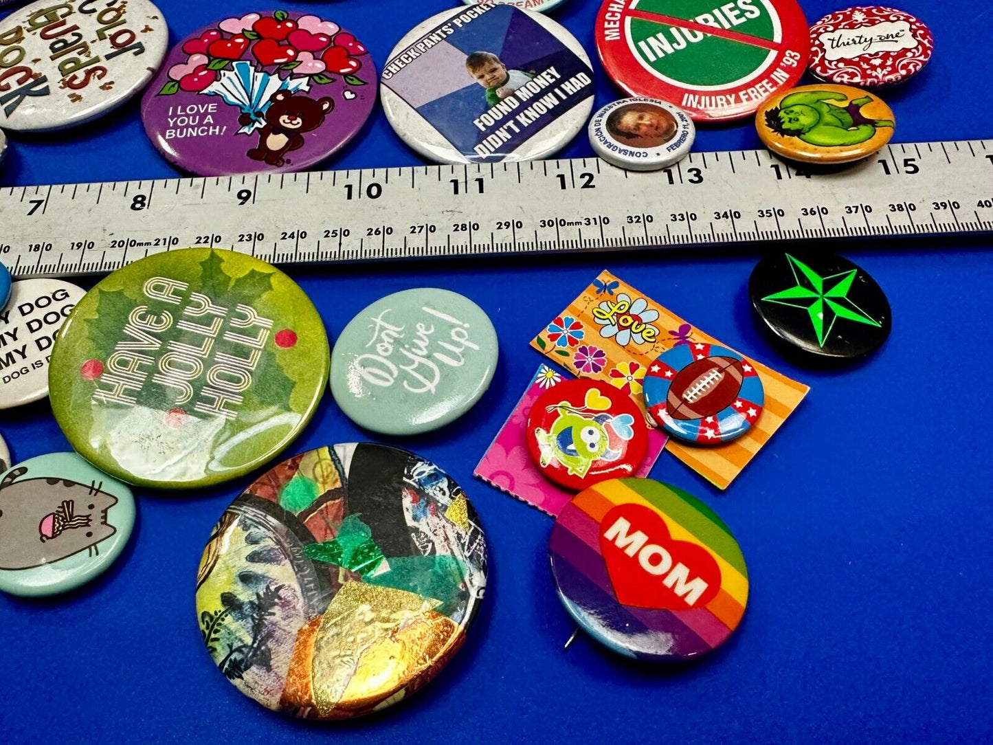 Around 40 Button's Pin's - Advertising Promo Pinbacks Grab Bag Resale Gifts!