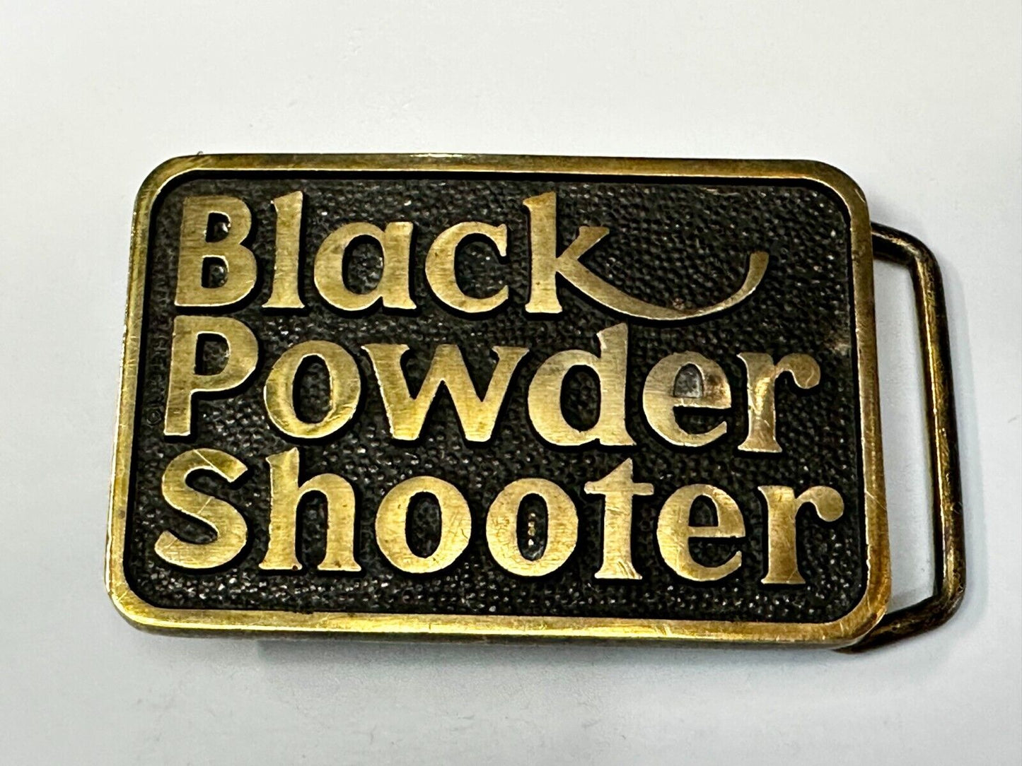 Black Powder Shooter Gun Ammo Collectors Solid Brass Belt Buckle by BTS