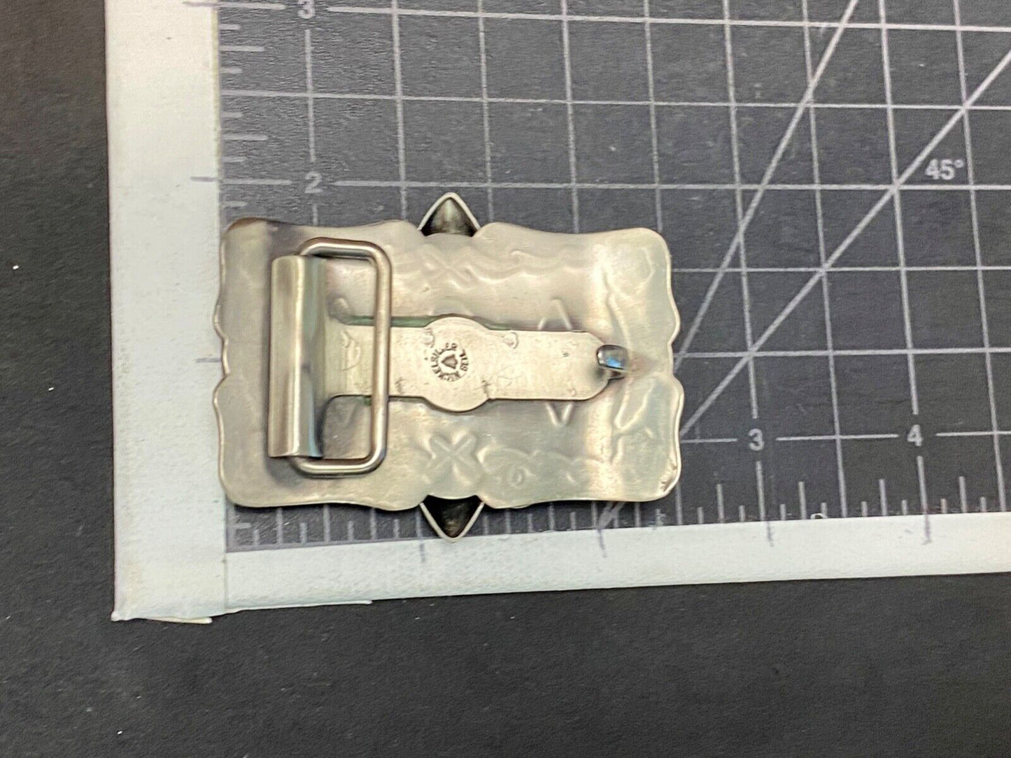 Beautiful Nickel Silver Southwestern 2.5" Wide Belt Buckle By Bell