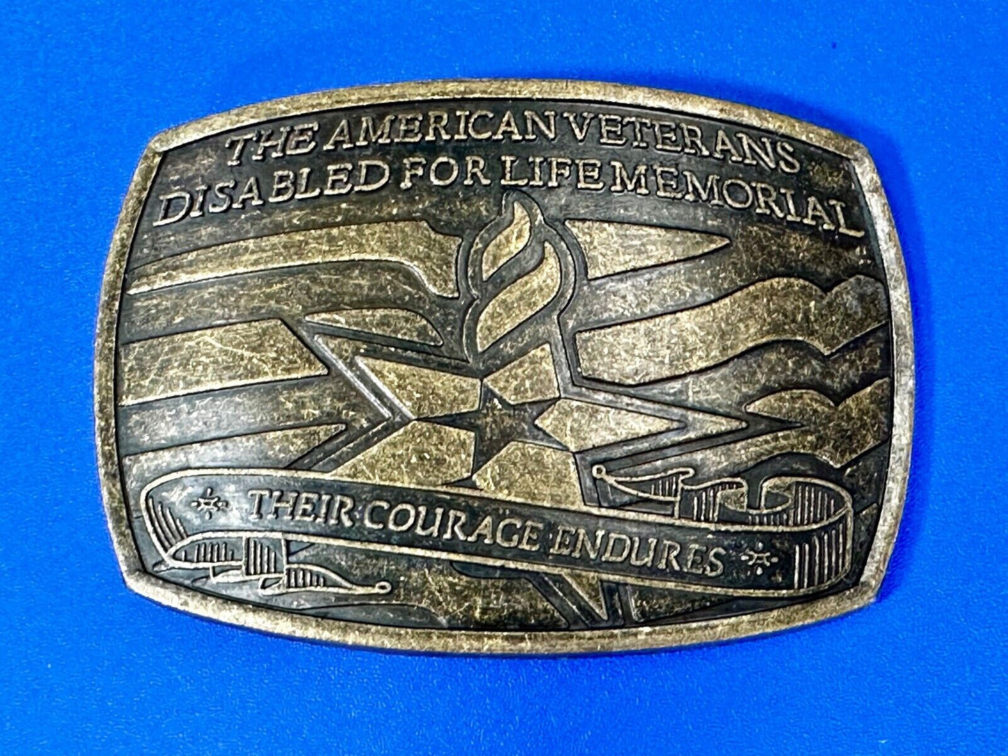 The American Veterans Disabled for Life Memorial Commemorative Belt Buckle