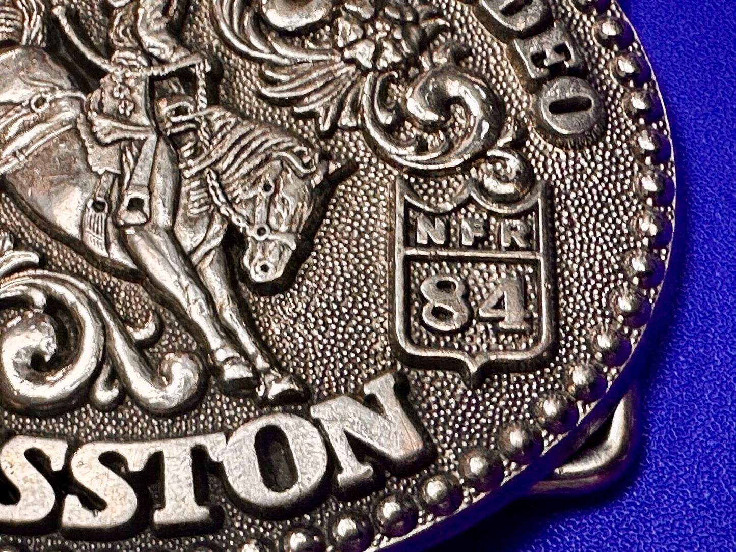 1984 Youth Hesston National Finals Rodeo NFR Collectors Rodeo Cowboy Belt Buckle