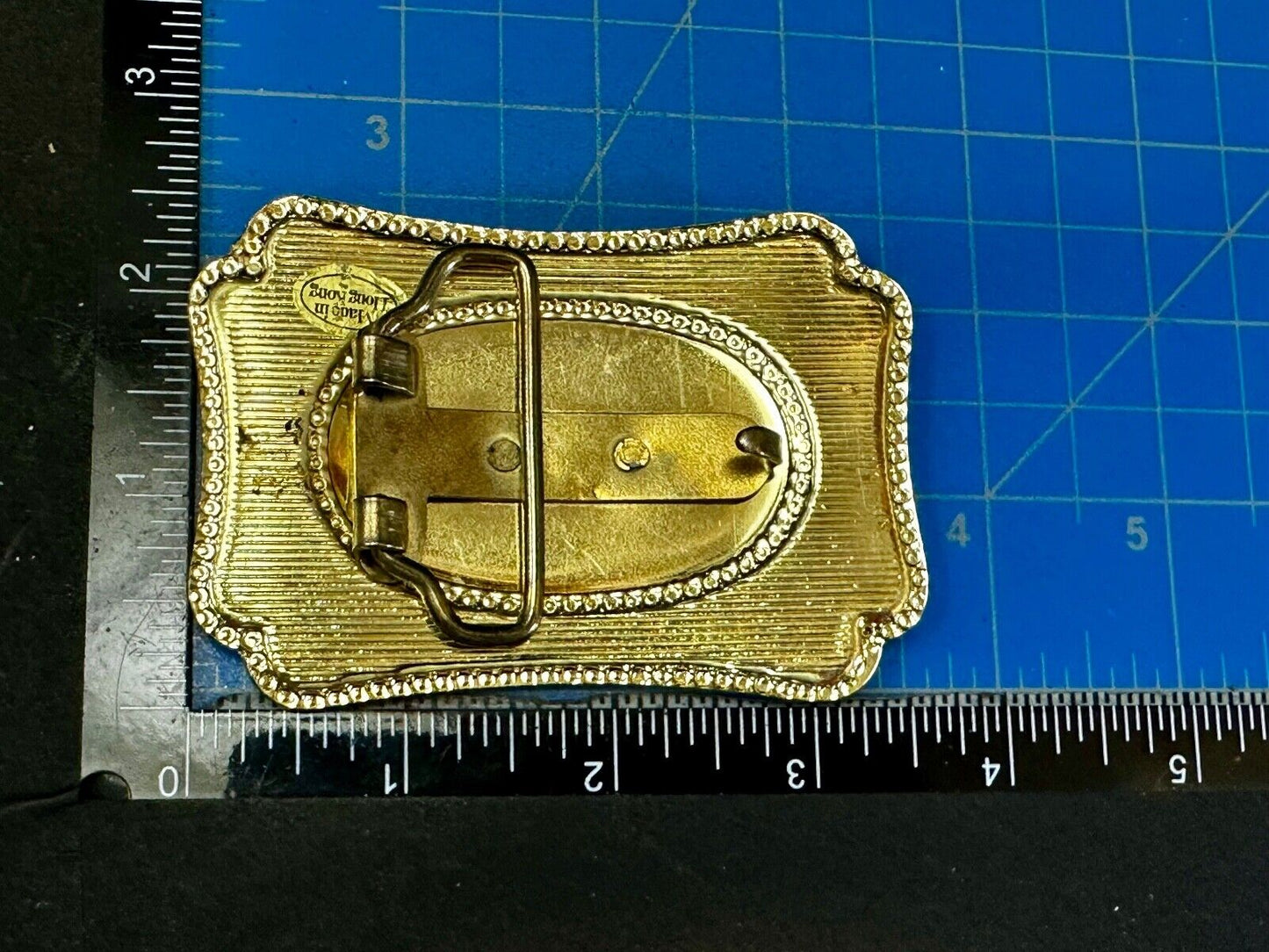 Vintage Cowboy Hat & Revolver Pistol Western Belt Buckle Cap Gun Buckle