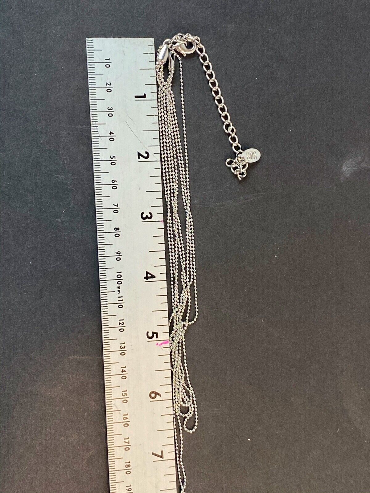 Beautiful 80R 8 Other Reasons Multi Layer Silver Tone Ball Lariat Necklace