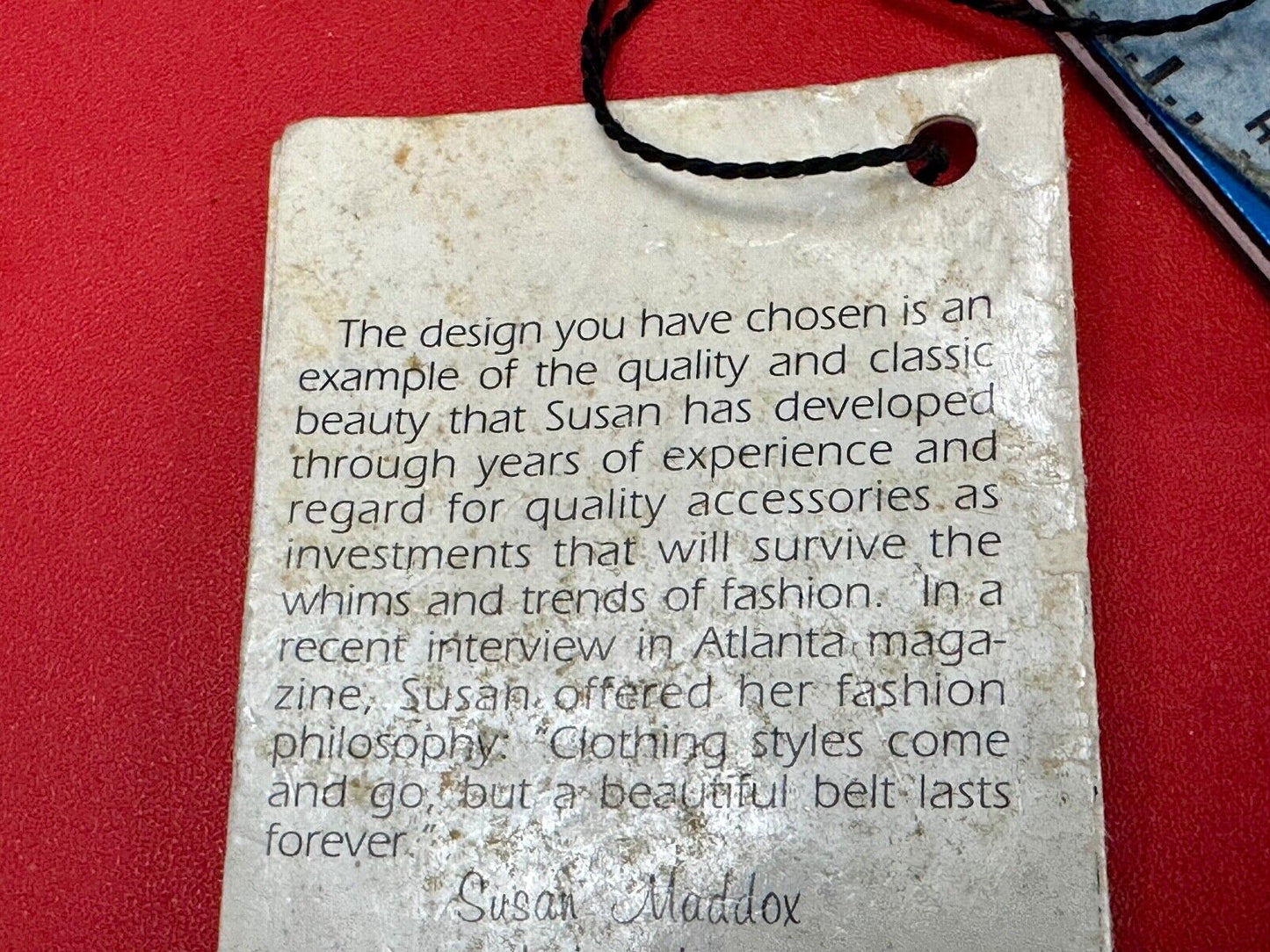 Susan Maddox gold tone abstract style NOS belt buckle