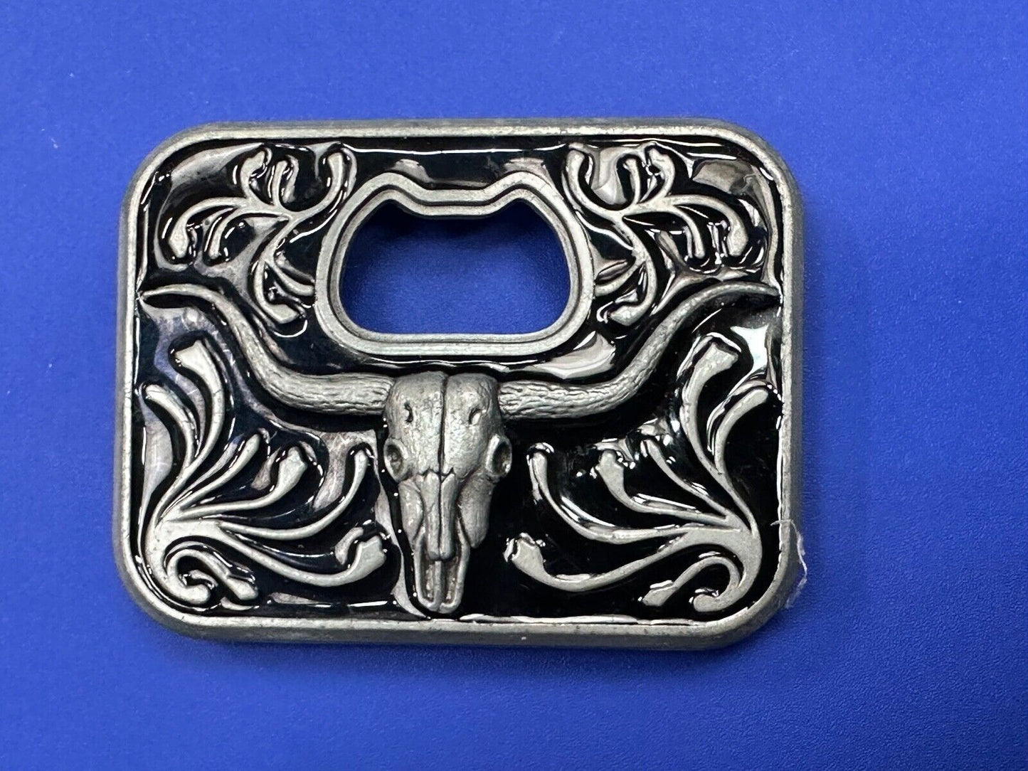 Texas Longhorn Cow cowboys cowgirls western belt buckle by Siskiyou 5259