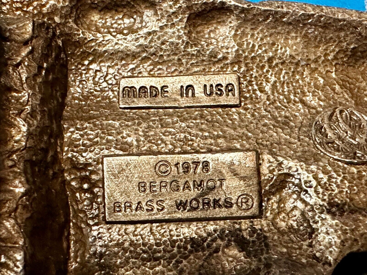 Train Locomotive Steam Engine RR RailRoad Vintage 1978 Bergamot Belt Buckle