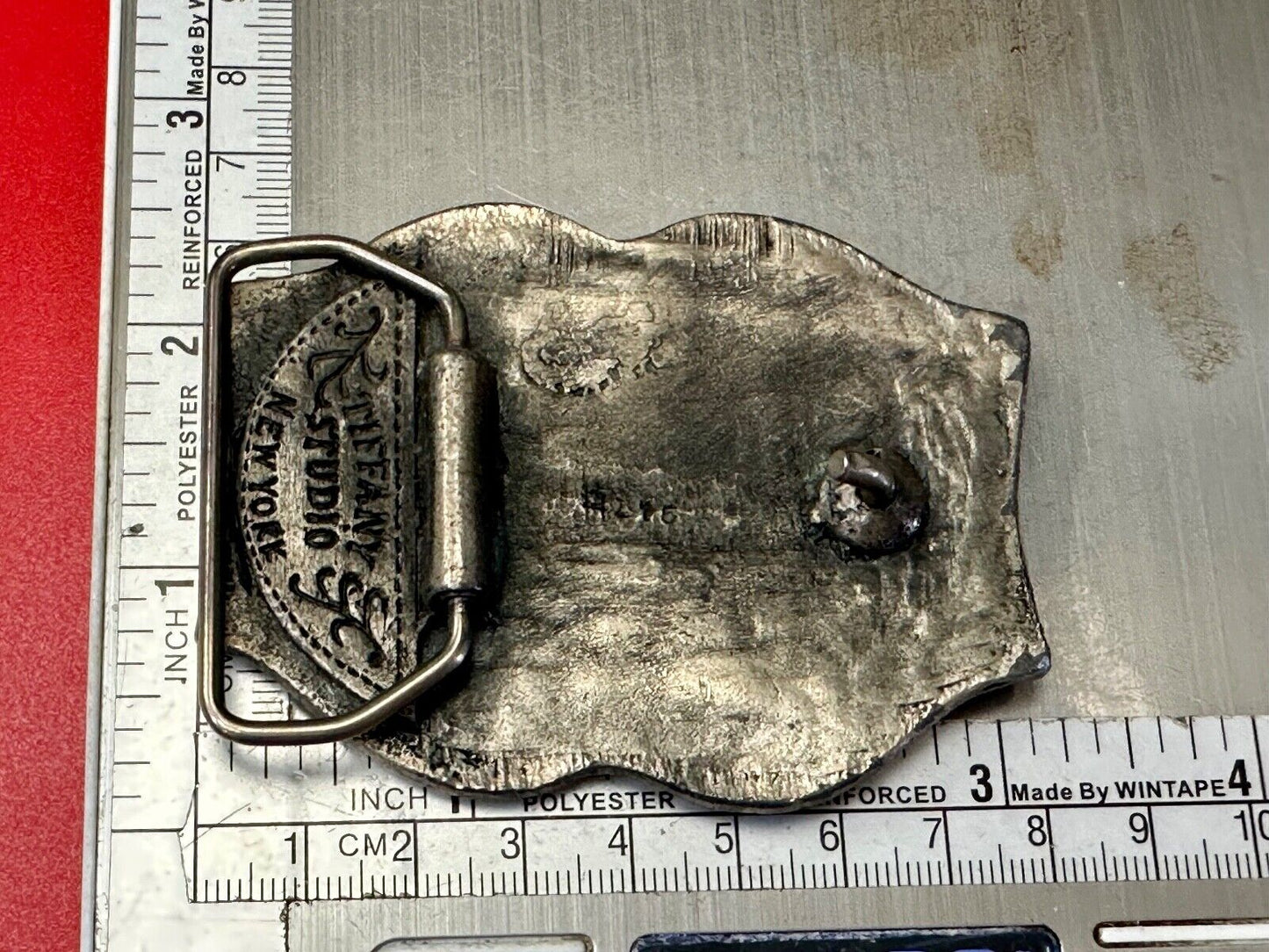 Bear & Cub in Nature Vintage Tiffany Studio New York belt buckle