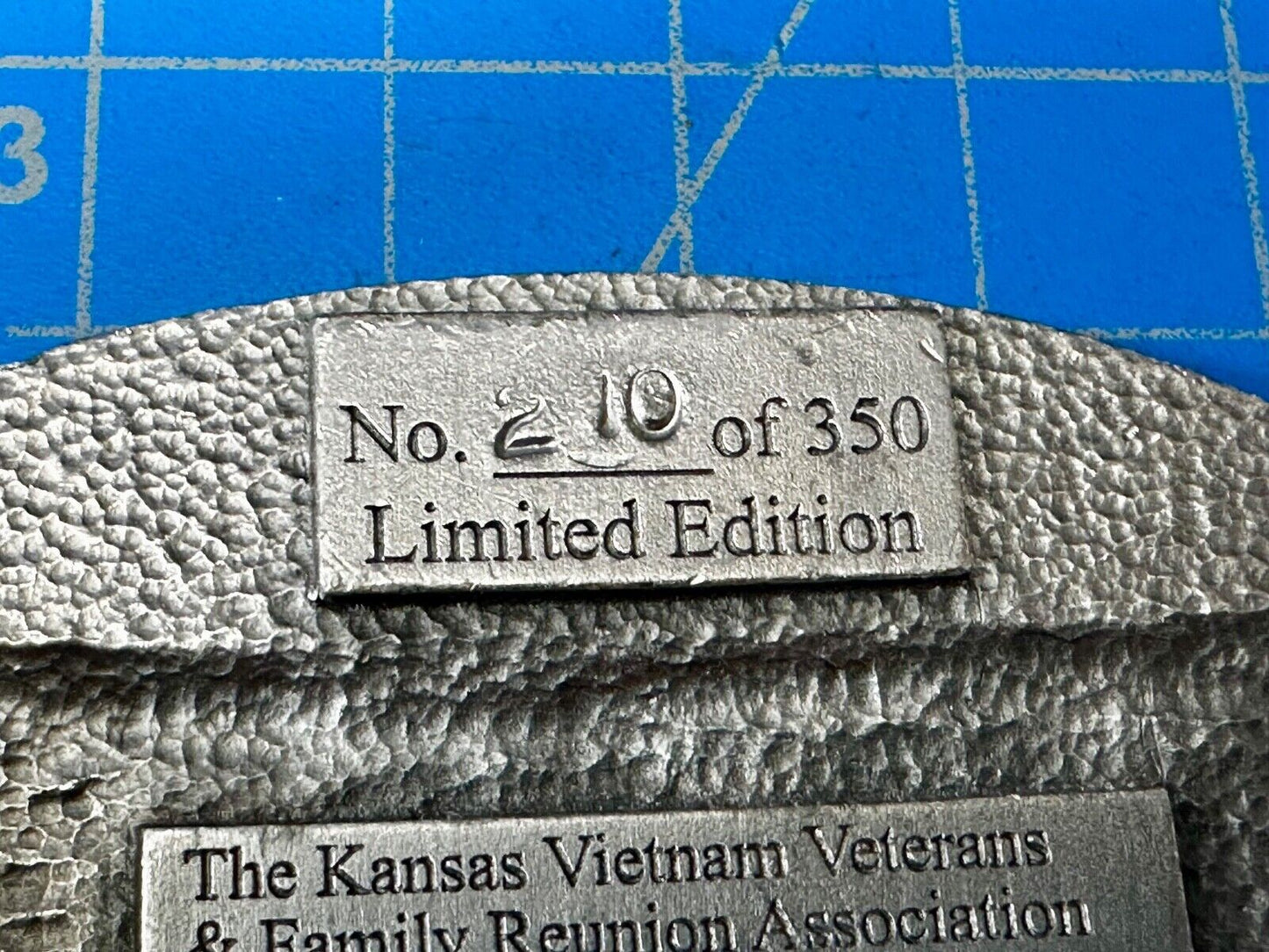 The Kansas Vietnam Veterans Family Reunion 19th Annual Commemorative Belt Buckle