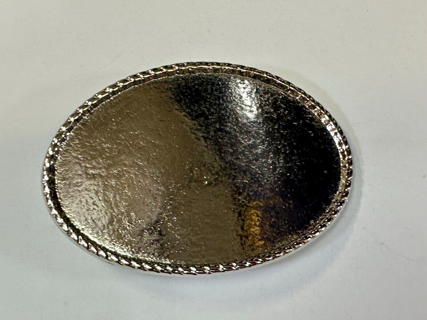 4" wide western silver tone NOS belt buckle your craft project or to wear!