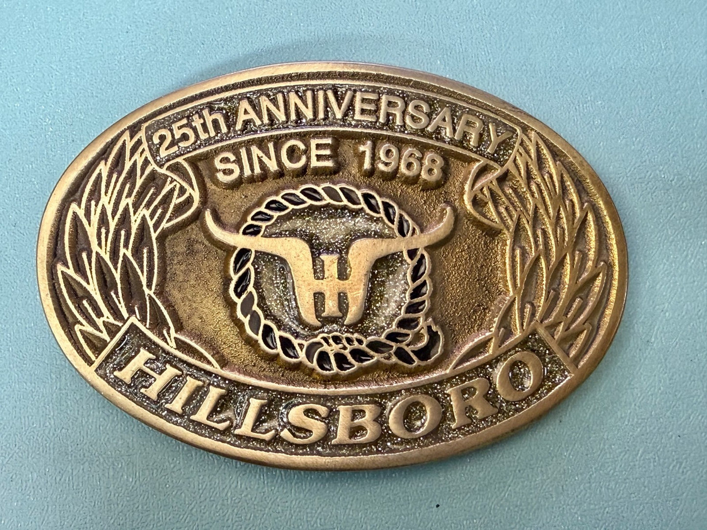 25th Anniversary Since 1968 Hillsboro Solid Brass Limited DynaBuckle Belt Buckle