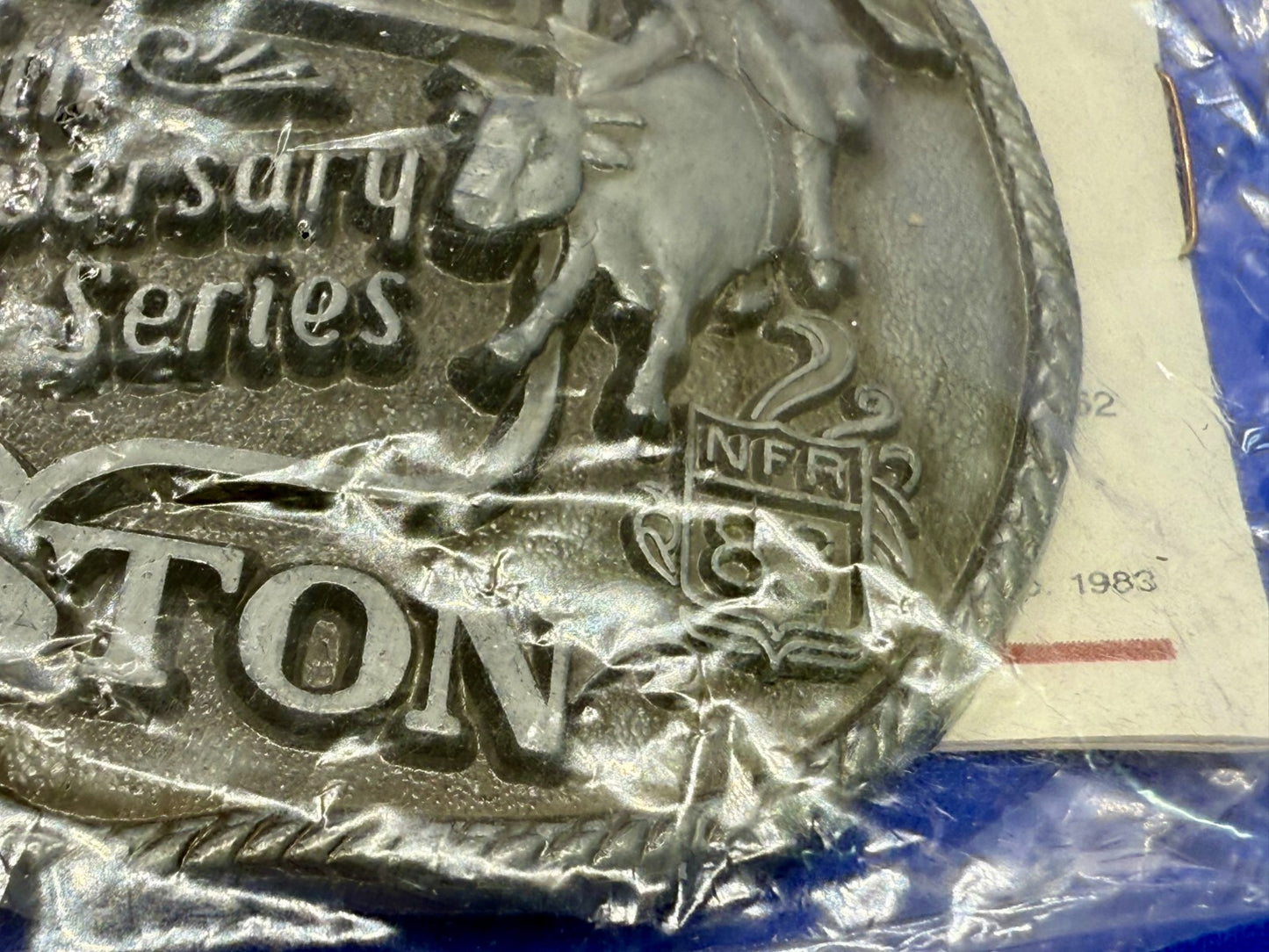 1983 Hesston NFR National Finals Rodeo Cowboys 25 year Commemorative Belt Buckle