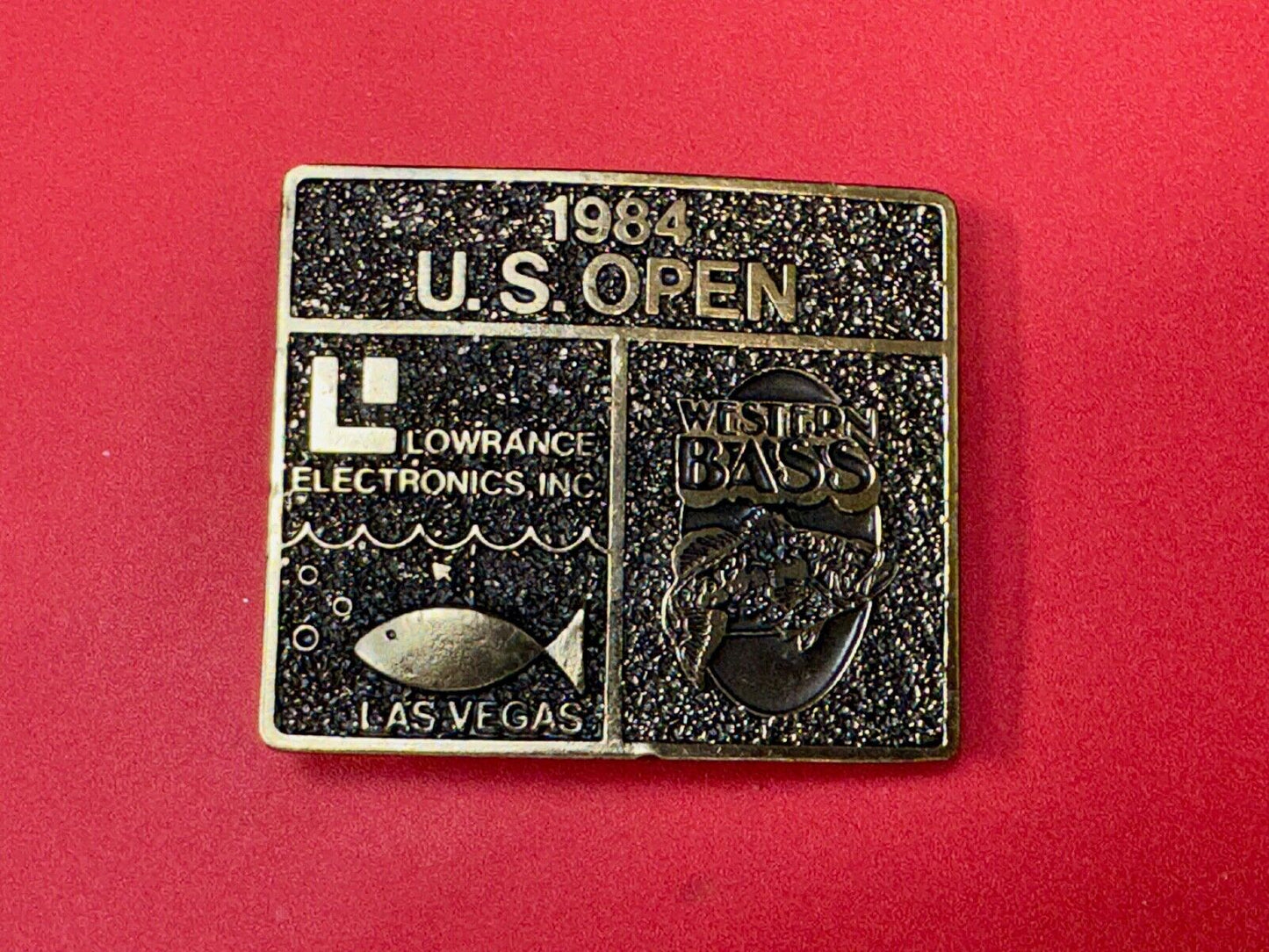 1984 US Open -Western Bass Lawrence Electronics The Great American Belt Buckle