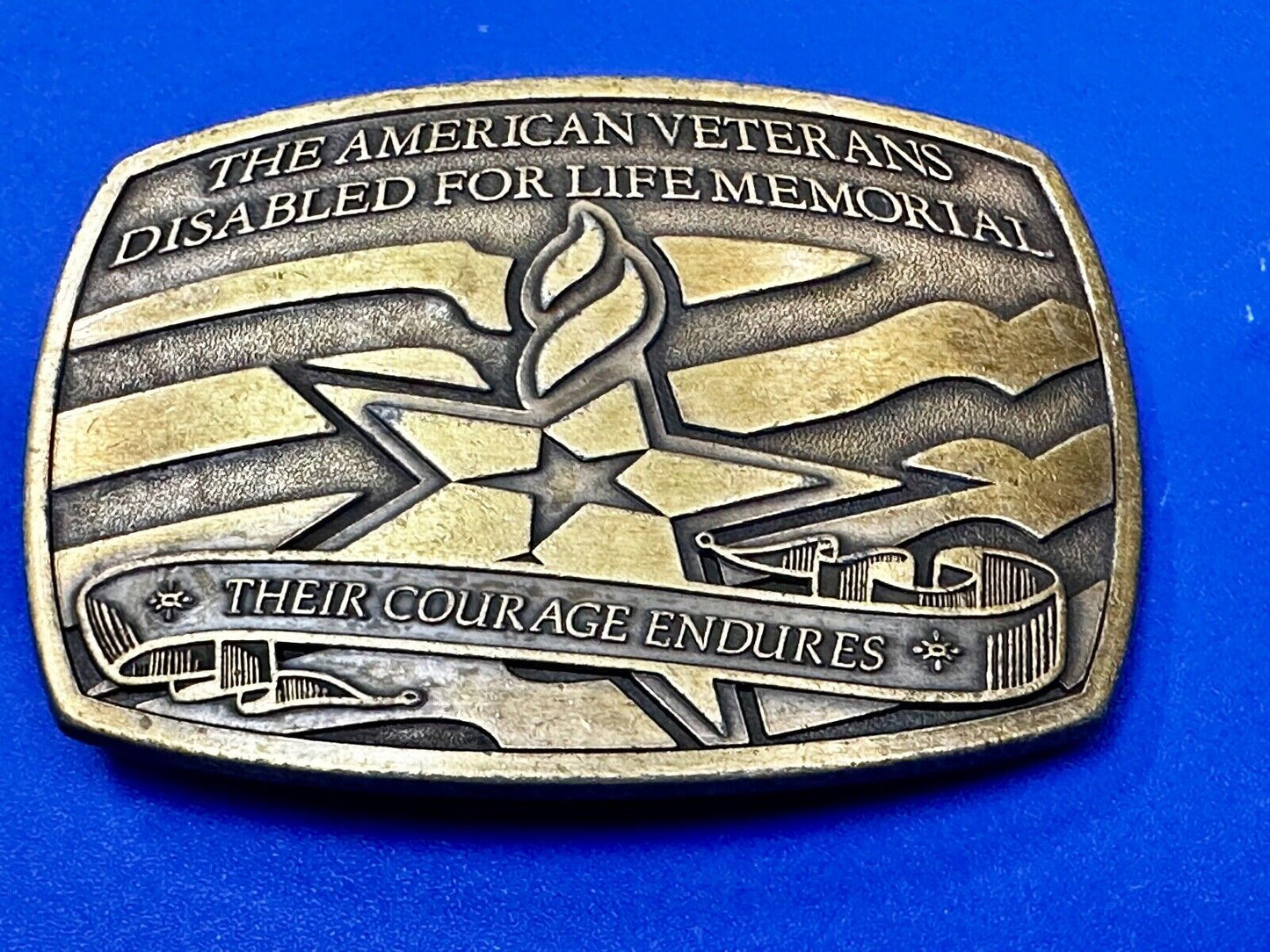 The American Veterans Disabled for life Memorial Commemorative Belt Buckle
