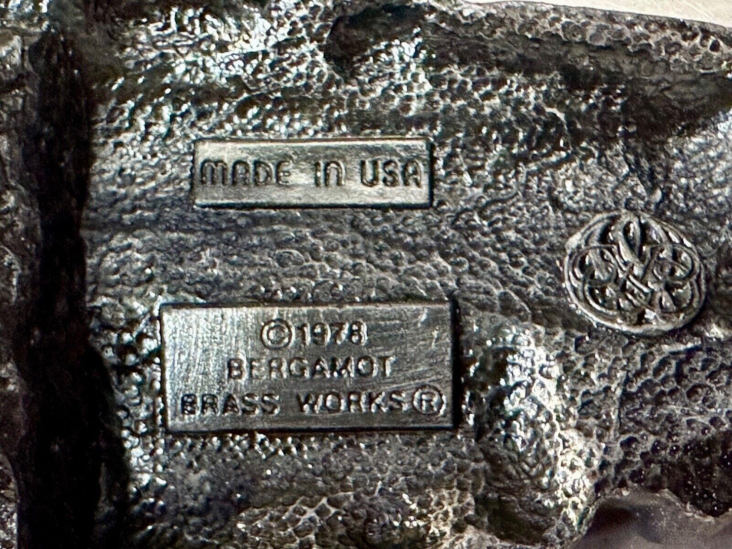 Vintage 1978 RR train Steam Engine Bergamot cutout belt buckle