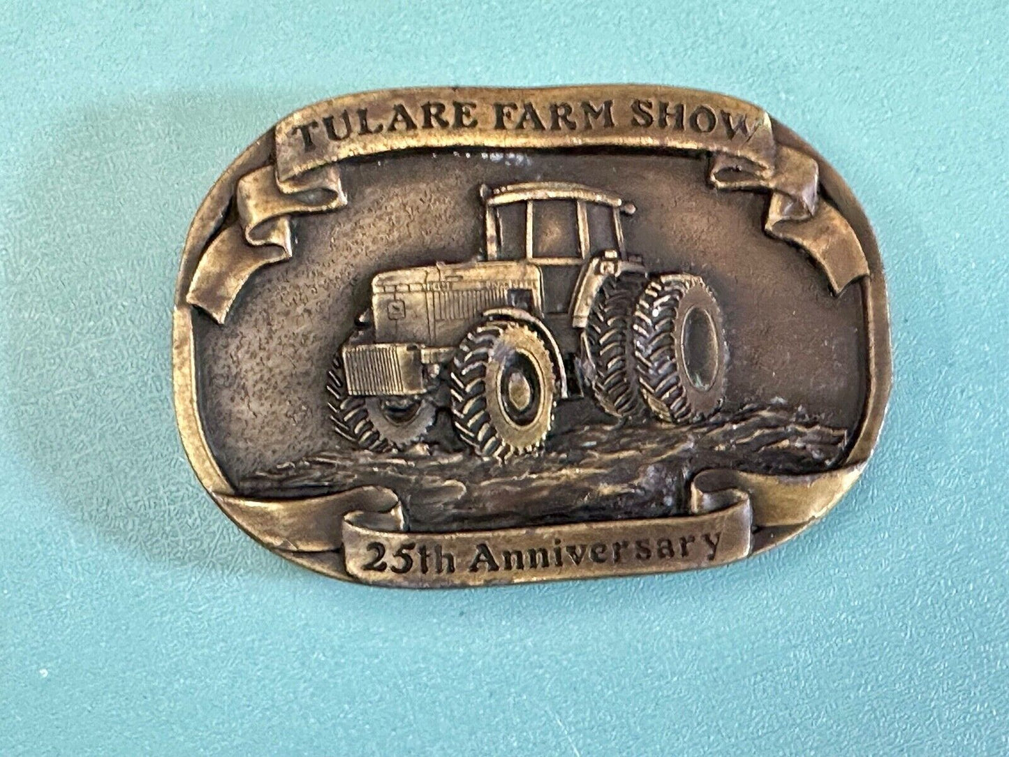 Tulare Farm Show 25th Anniversary Limited 1992 John Deere Tractor belt buckle