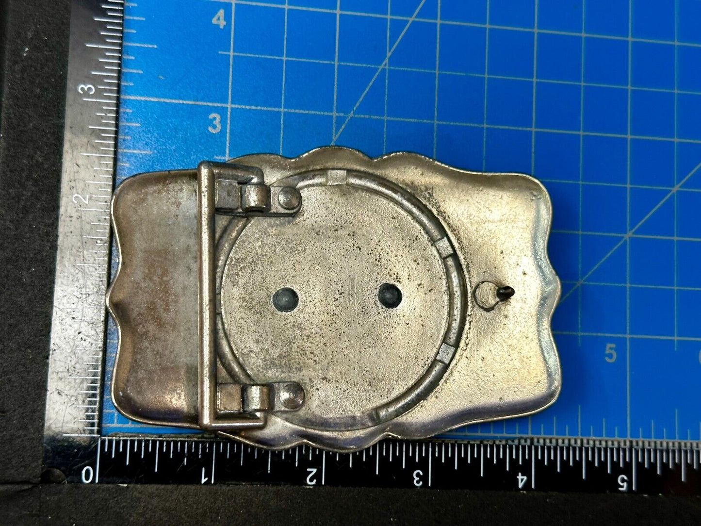 Texas State - Large Centerpiece Ornate Silver Tone Vintage Belt Buckle