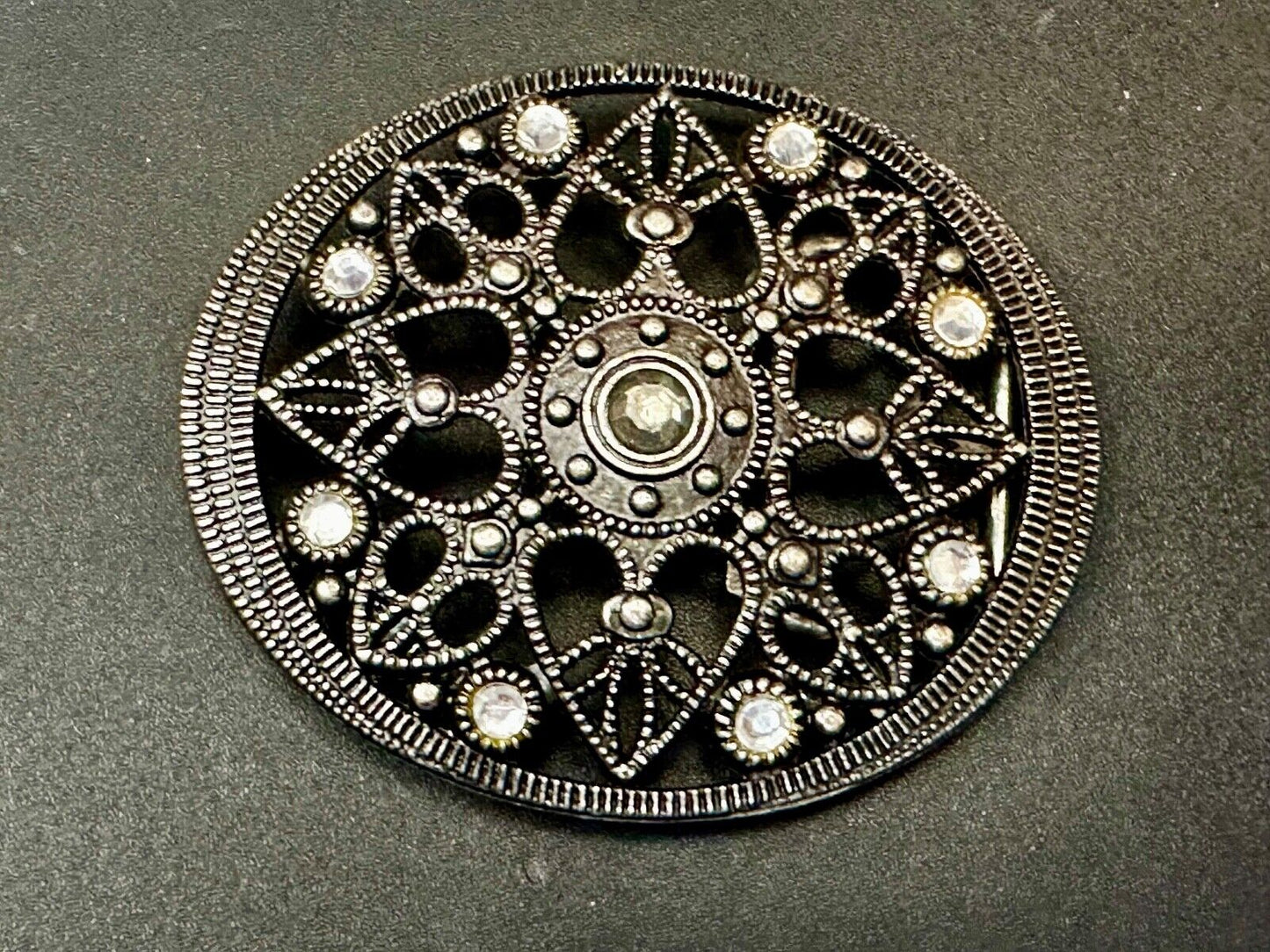 Beautiful Flower Design Rhinestone Accent Open Work Women's Belt Buckle