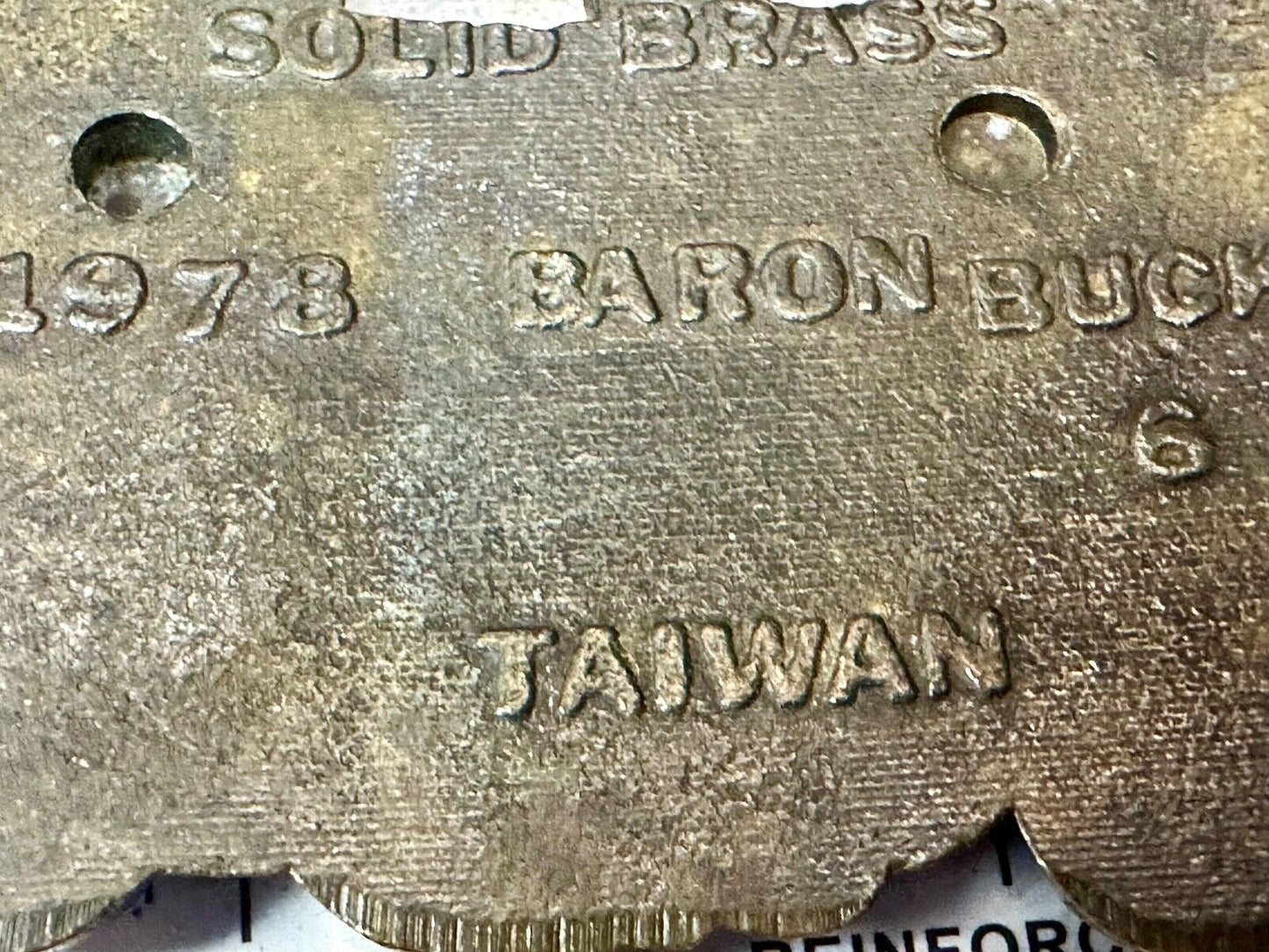 Train Rail Road Steam Engine vintage 1978 solid brass Baron Buckles belt buckle