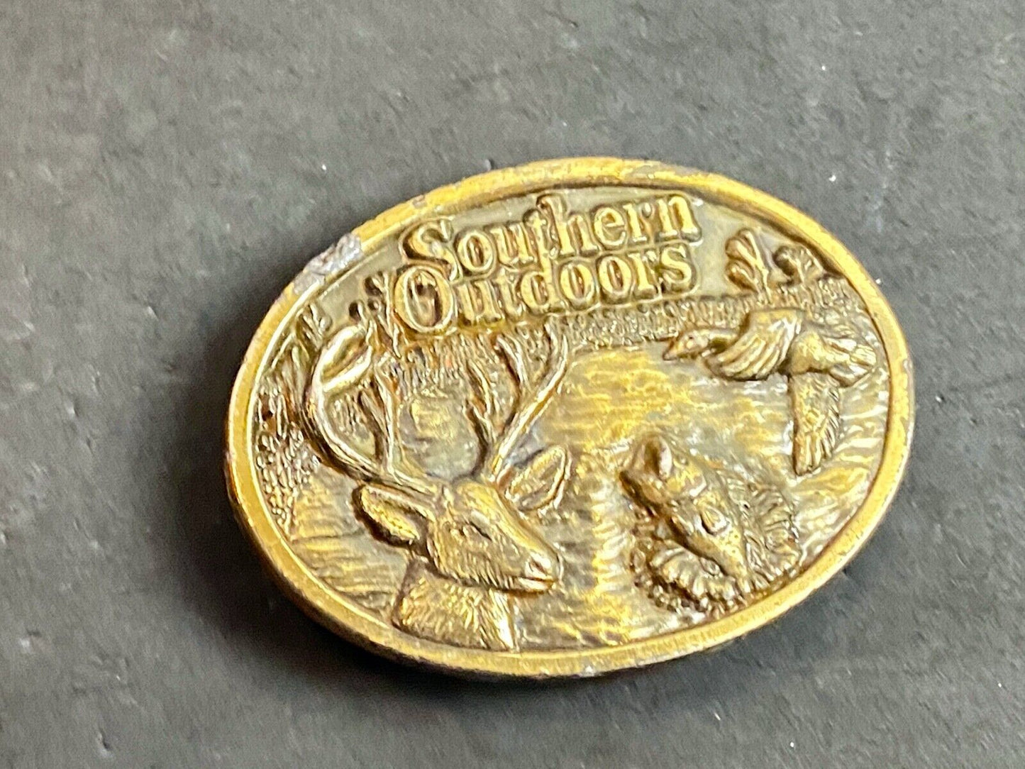 Vintage 1980's Southern Outdoor Magazine LIMITED Belt Buckle - Made in USA