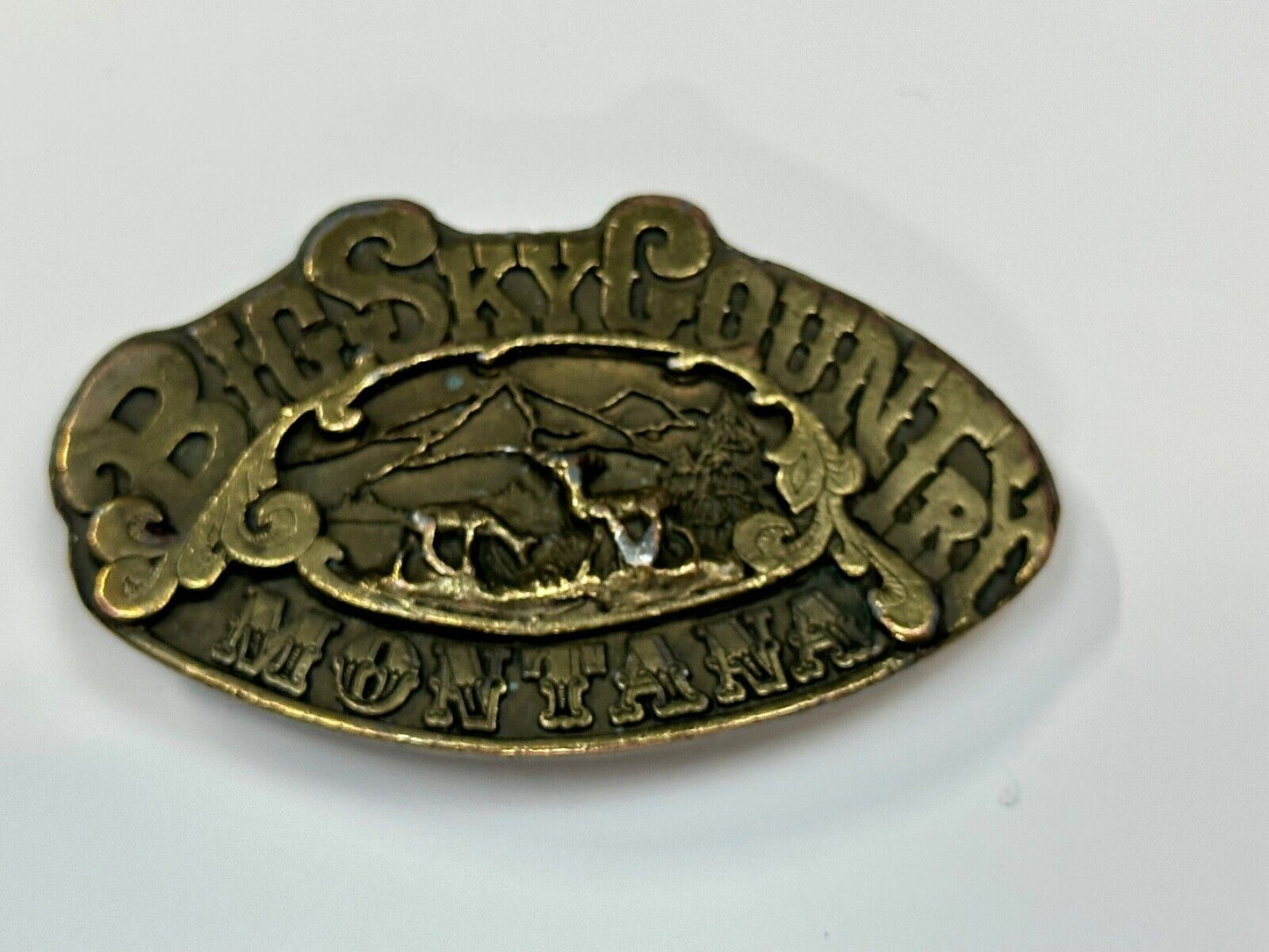 Big Sky Country Montana Vintage Collectable belt buckle by Adezy