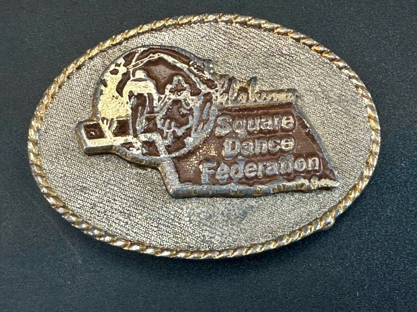 Vintage Alabama Square Dance federation belt buckle to restore