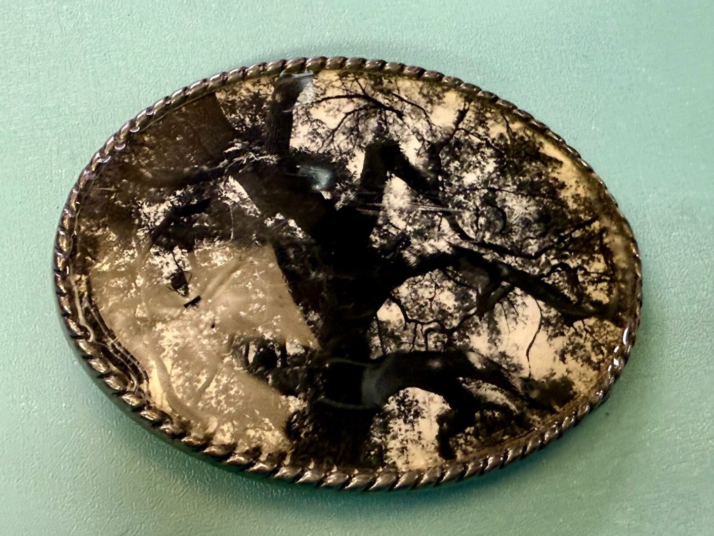 Tall Trees Leaf Forest Picture Hippy Retro Vibe Ivan Belt Buckle