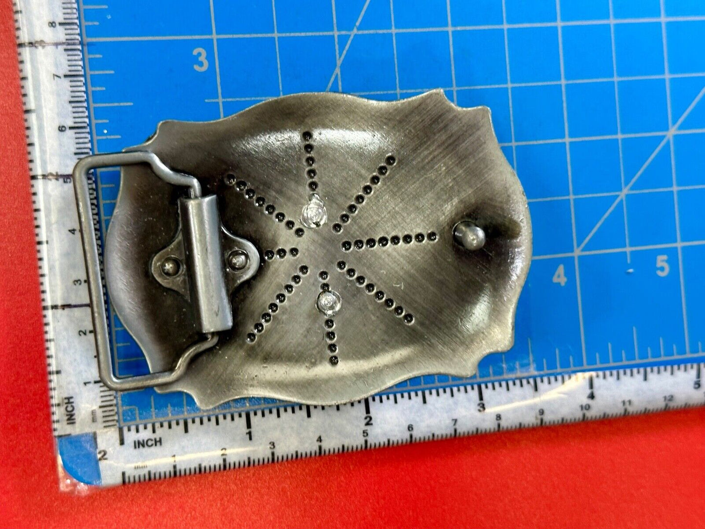 The Longhorn cow steer - cowboys cowgirls western raised two tone belt buckle