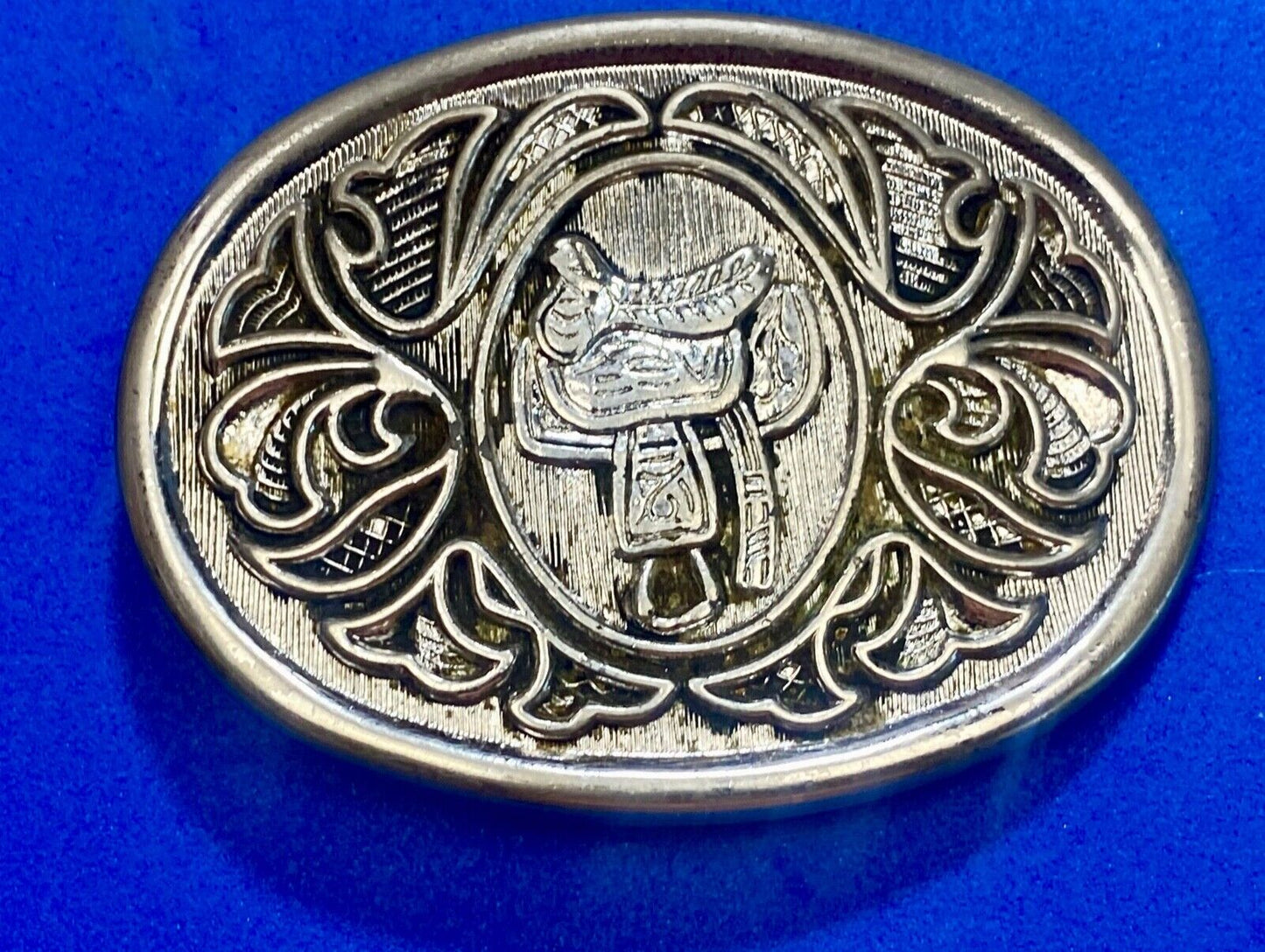 Avon Western Cowboys horse Saddle Vintage Belt Buckle - up to 1 1/2" belt