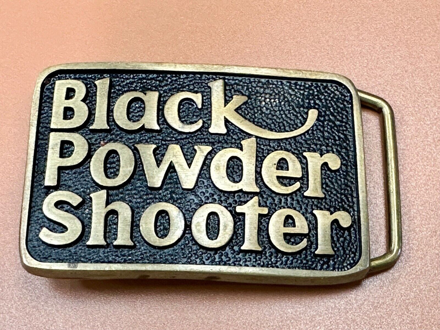 Black Powder Shooter Guns & Ammo Vintage Solid Brass belt buckle by BTS