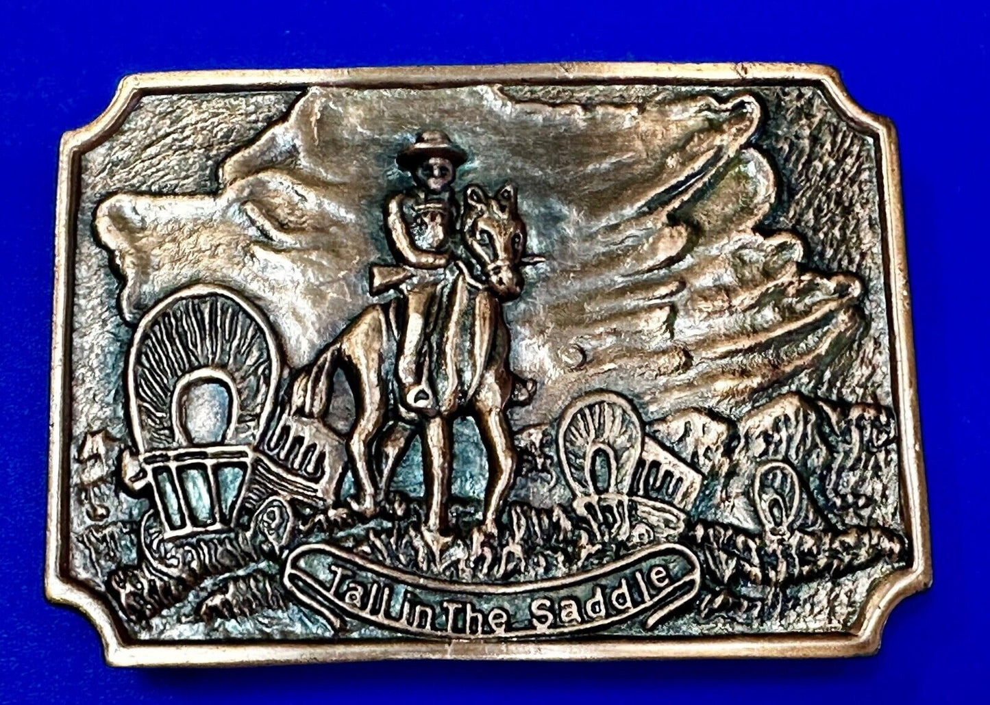 Tall In The Saddle Horse Riding Western Cowboy Vintage Belt Buckle