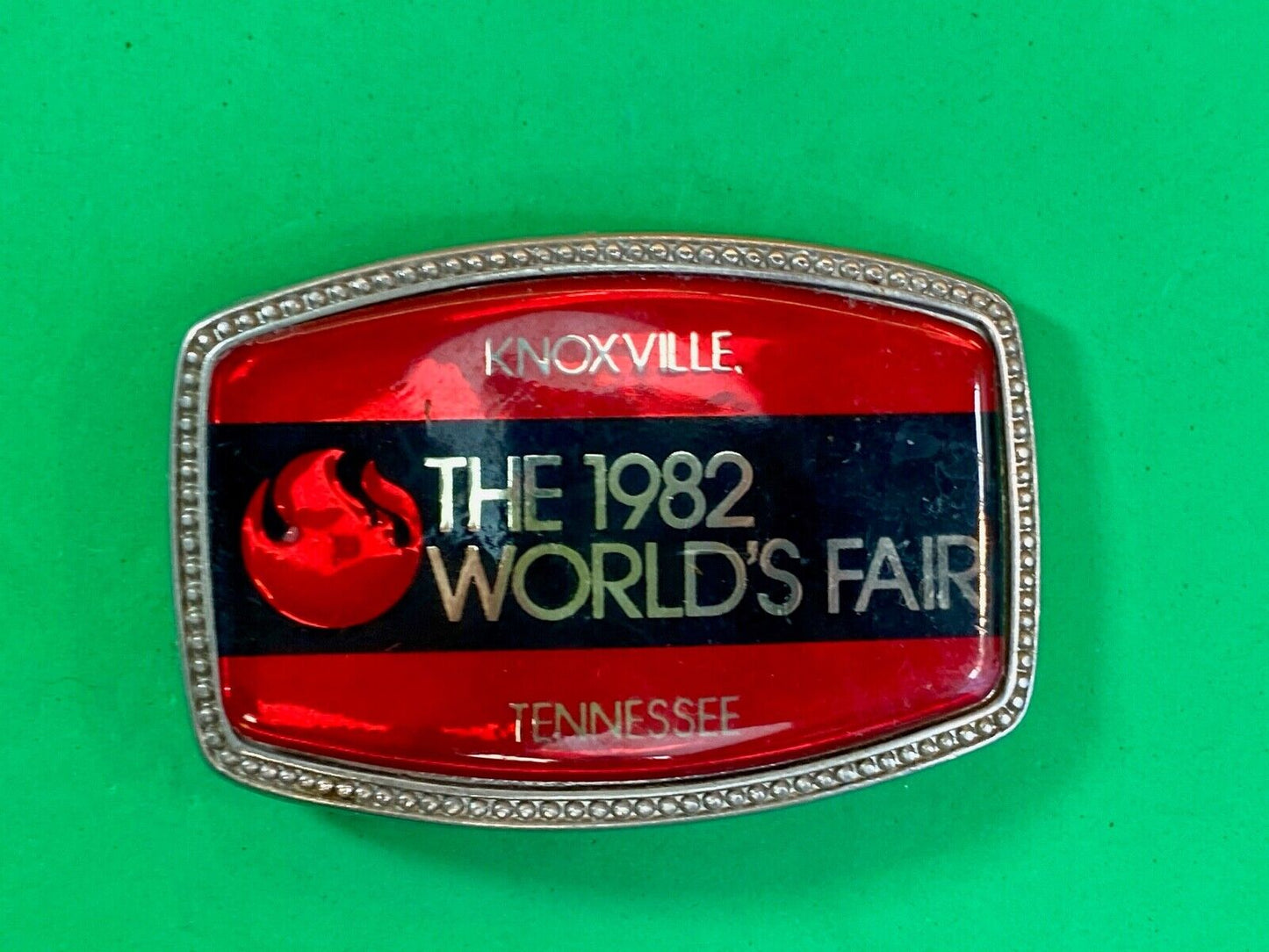 The 1982 Worlds Fair. - Knoxville Tn Tennessee Belt Buckle - Sunsphere
