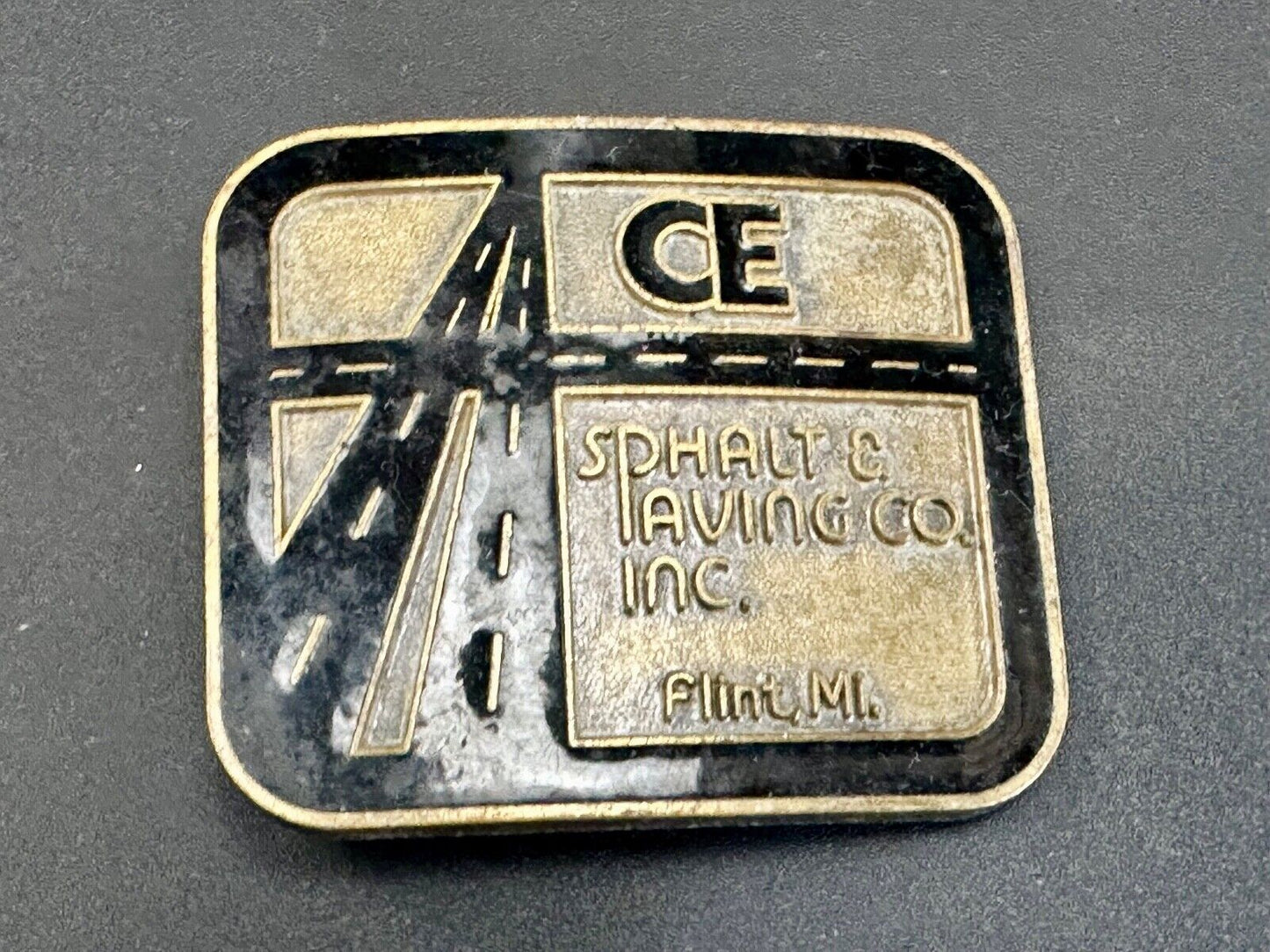 ACE Asphalt & Paving company Flint MI Promo Adverting belt buckle