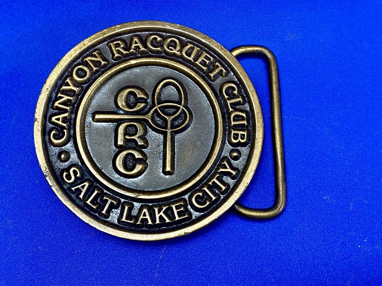 Vintage CRC - Salt Lake City Canyon Racquet club restored belt buckle