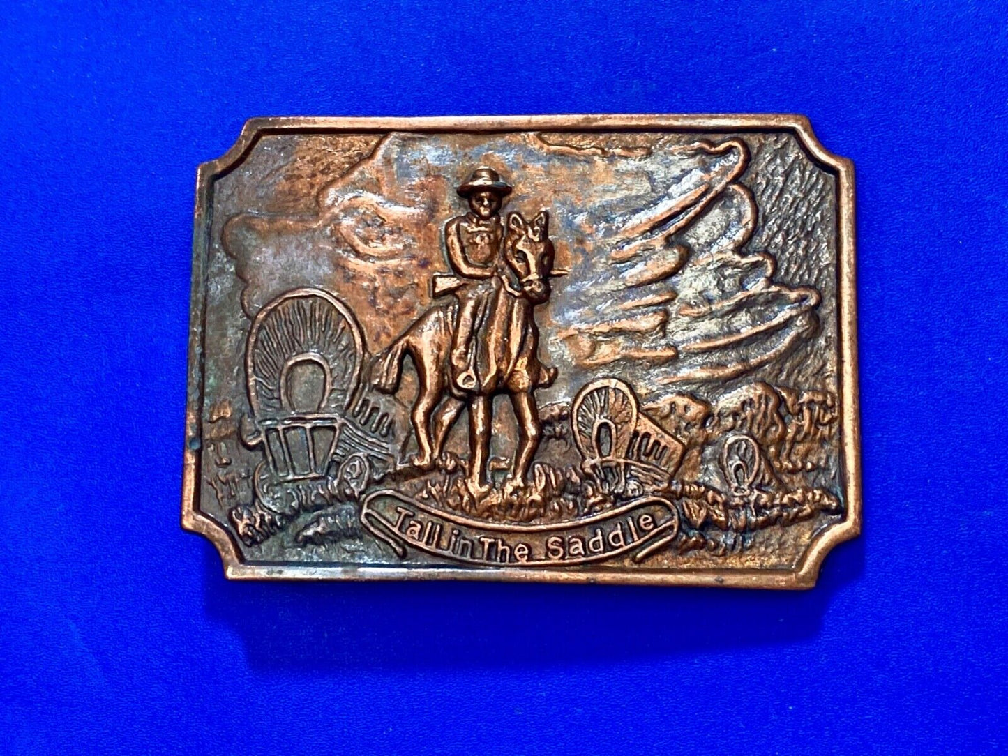 Tall in the Saddle - Western Horse and Cowboy way of life! belt buckle