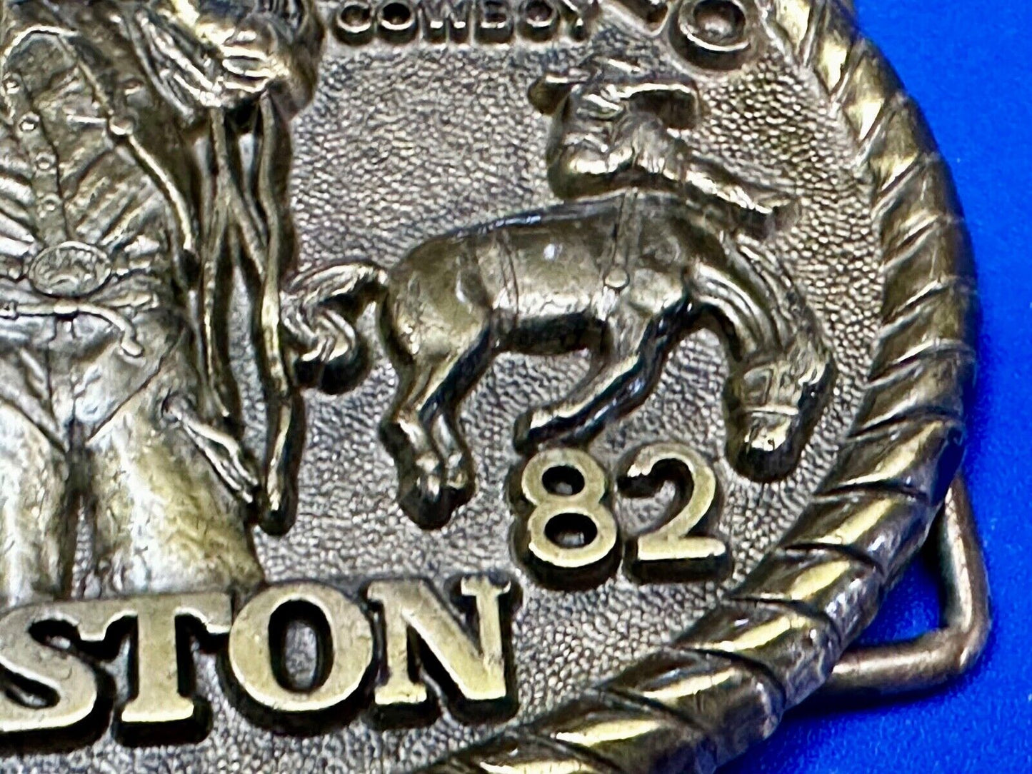 1982 Hesston NFR All Around Cowboy National Finals Rodeo Belt Buckle