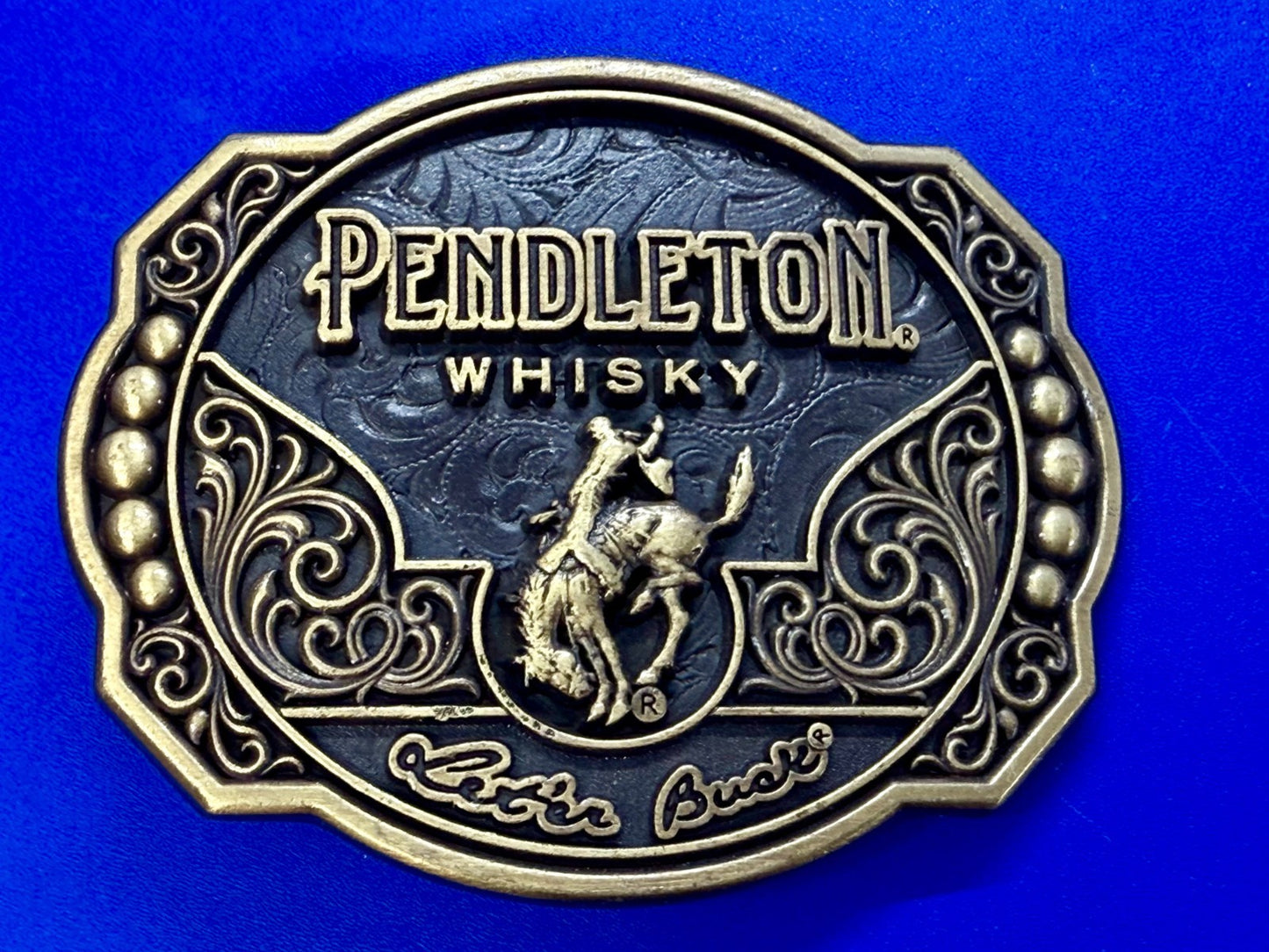 2024 Pendleton Whiskey Let'er Buck Rodeo Cowboy Montana Silversmiths Belt Buckle
