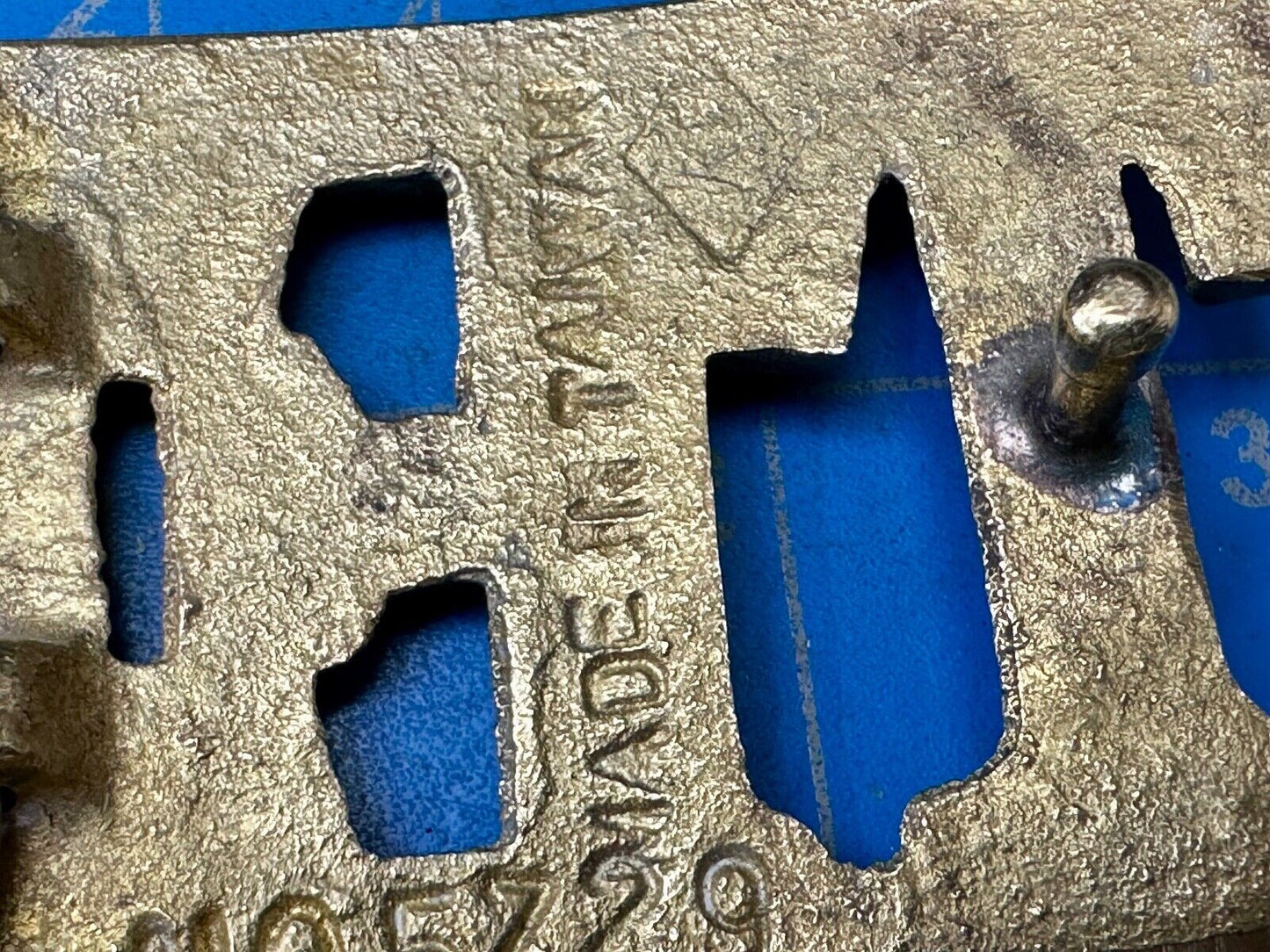 TED Custom Name in Cutout block letters solid brass Baron belt buckle
