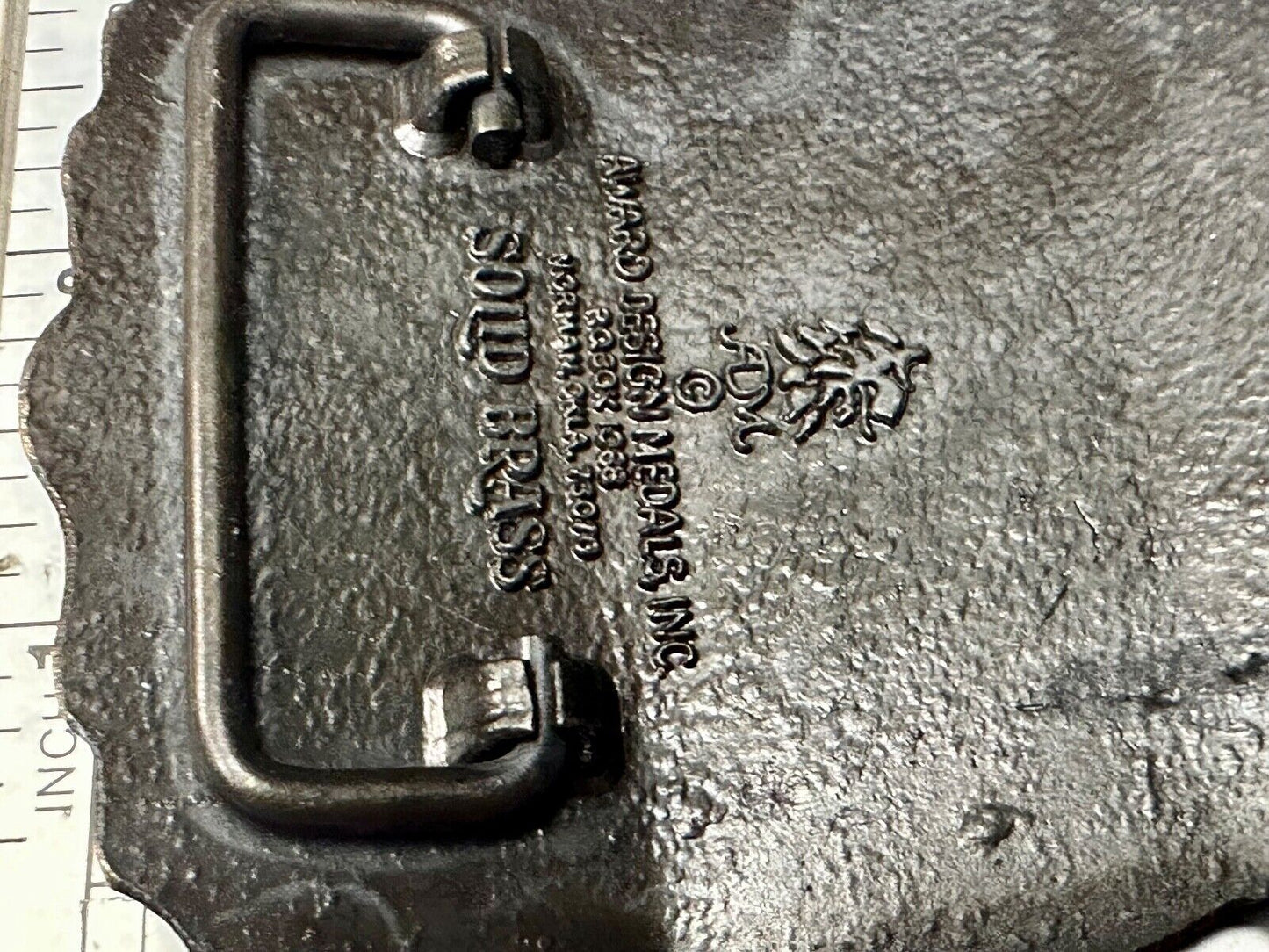 Texas Rangers Organized 1828 A man in the right who keeps on coming Belt Buckle