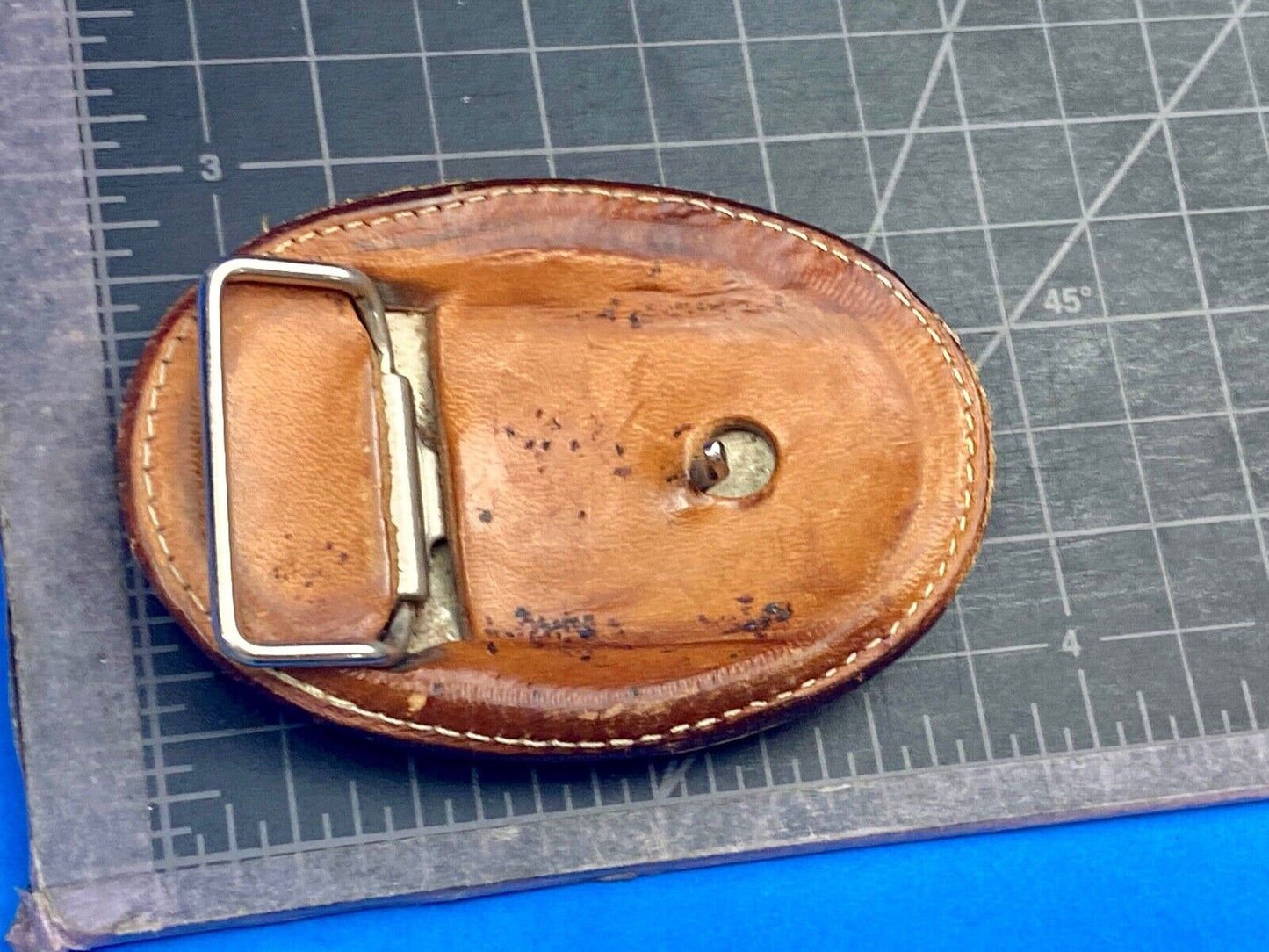 Vintage 1985 BSA National Scout Jamboree Boy Scouts leather belt buckle