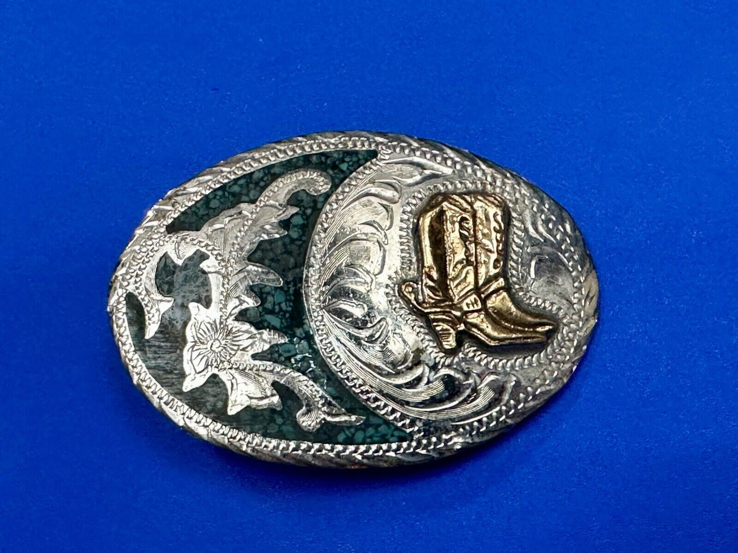 Beautiful Alpaca Mexico Vintage Cowboy Boots Western ornate Vintage belt buckle