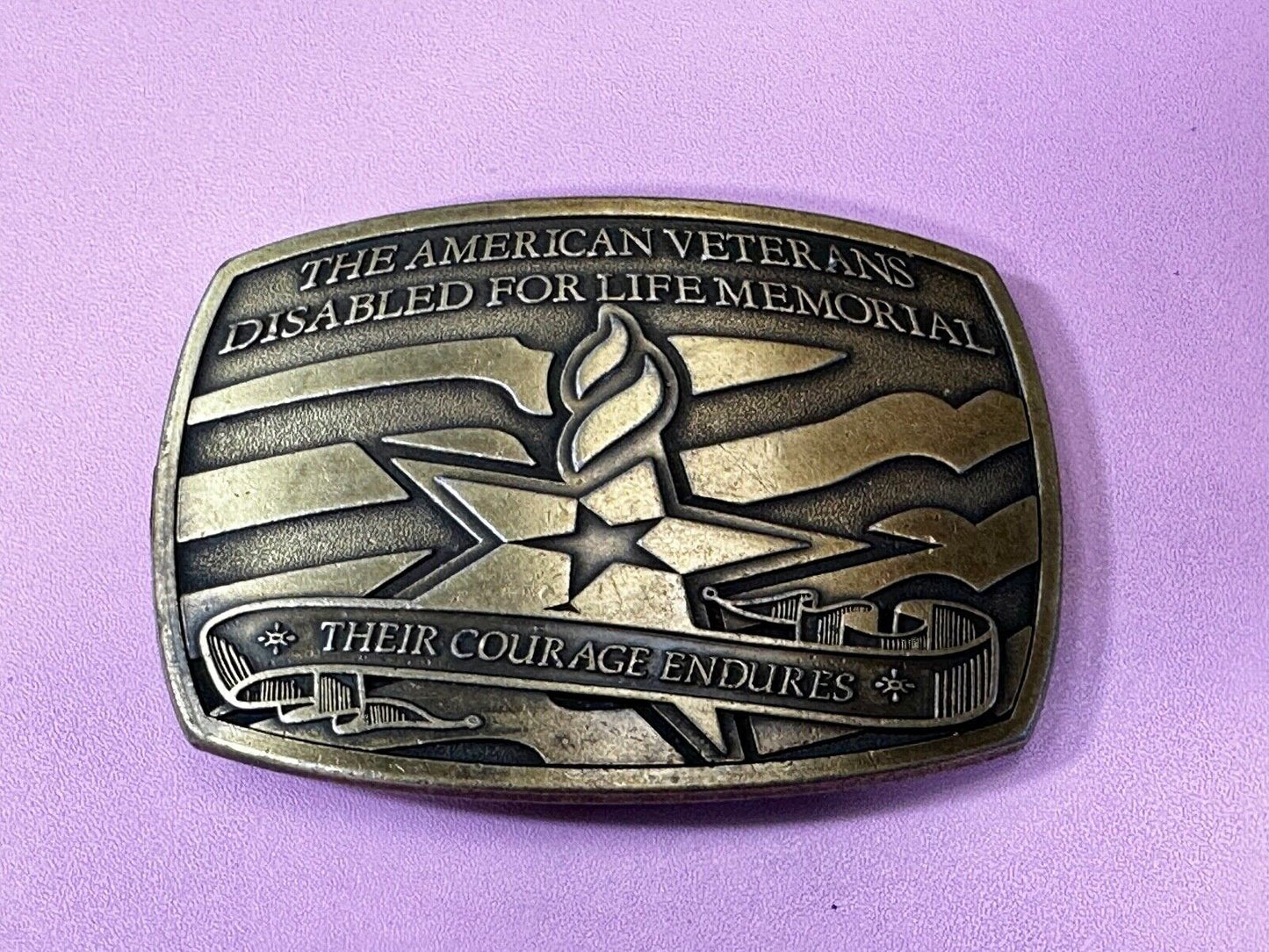 The American Veterans Disabled For Life Memorial Commemorative Belt Buckle