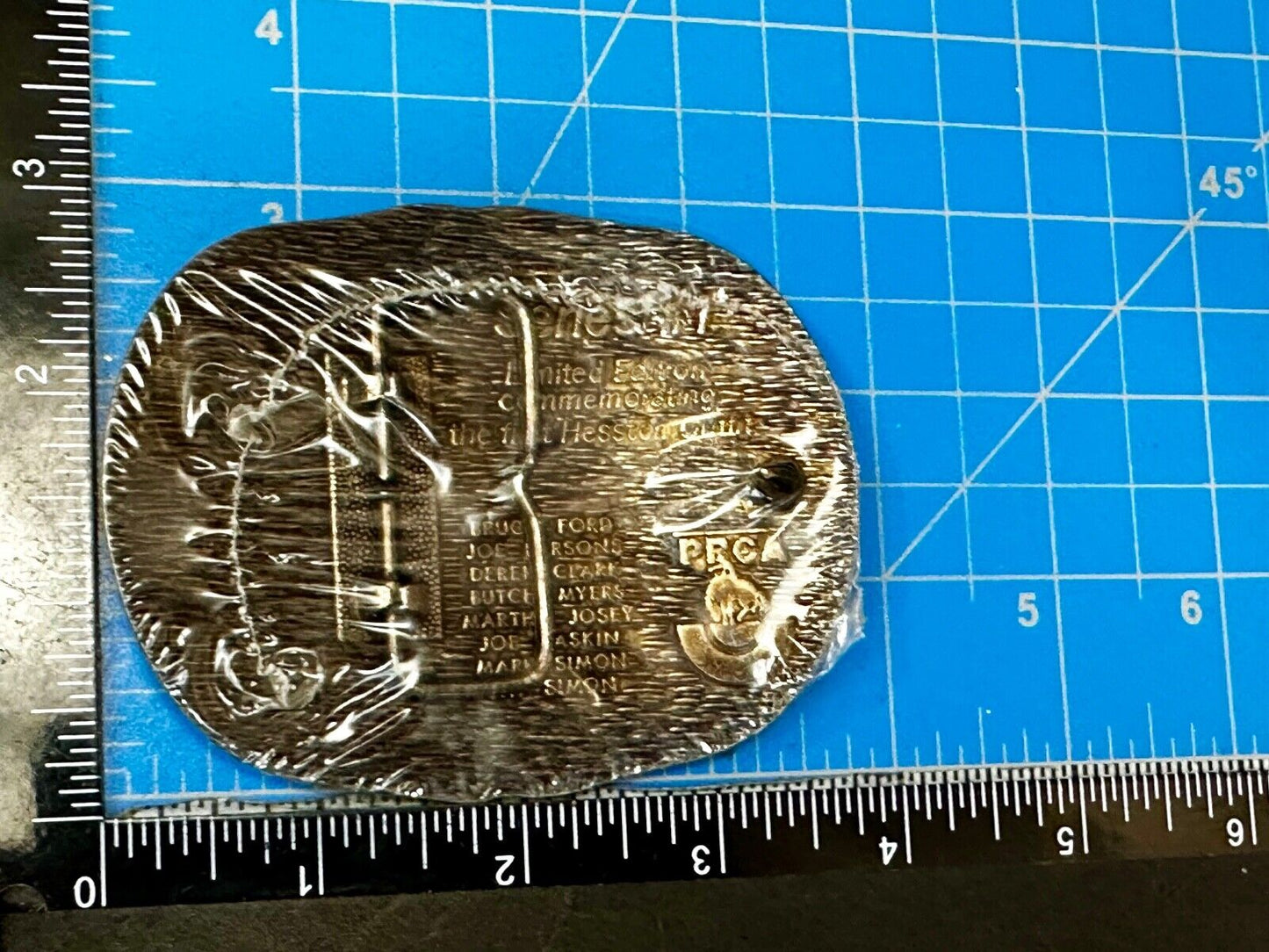 1985 Hesston Outlet Tournament RODEO NFR Vintage Commemorative NOS Belt Buckle