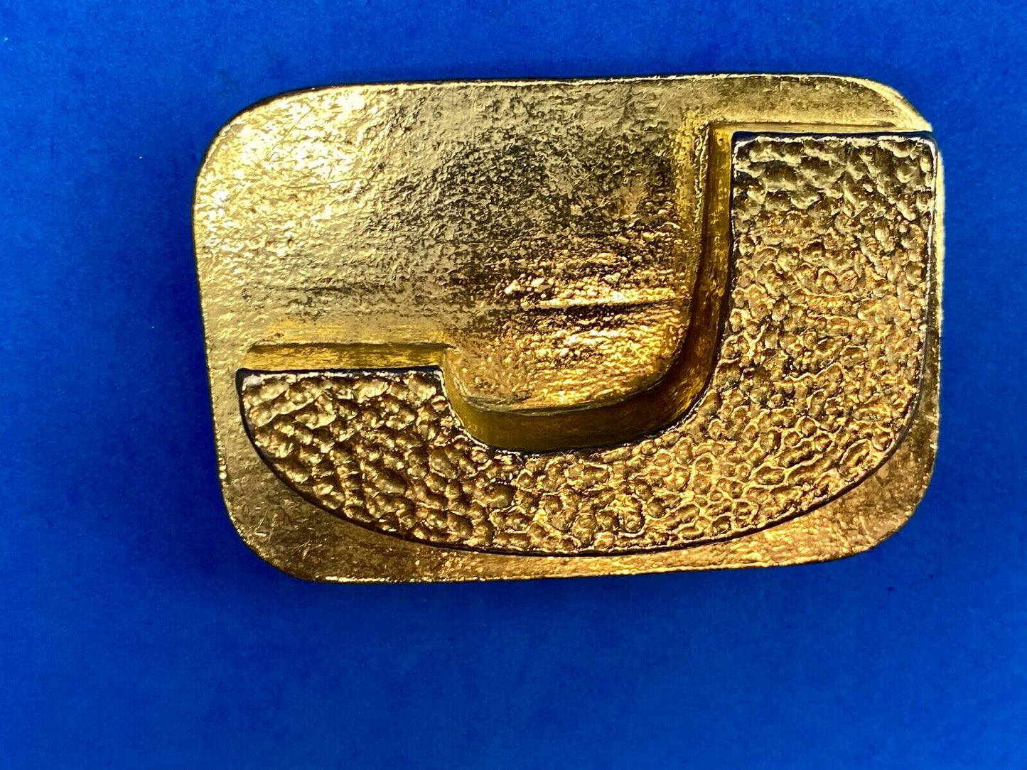 Big gold tone block letter J belt buckle - Name, Initial, personal meaning!